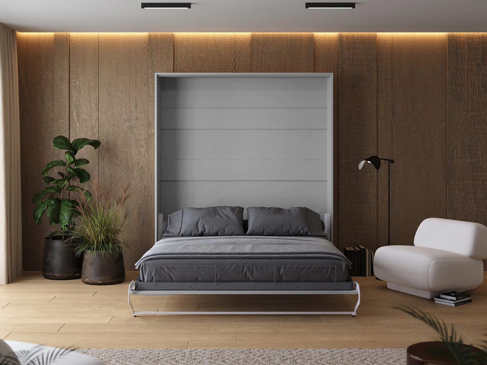 Murphy Bed 180x200 Vertical (M1) Pearl Gray picture 5