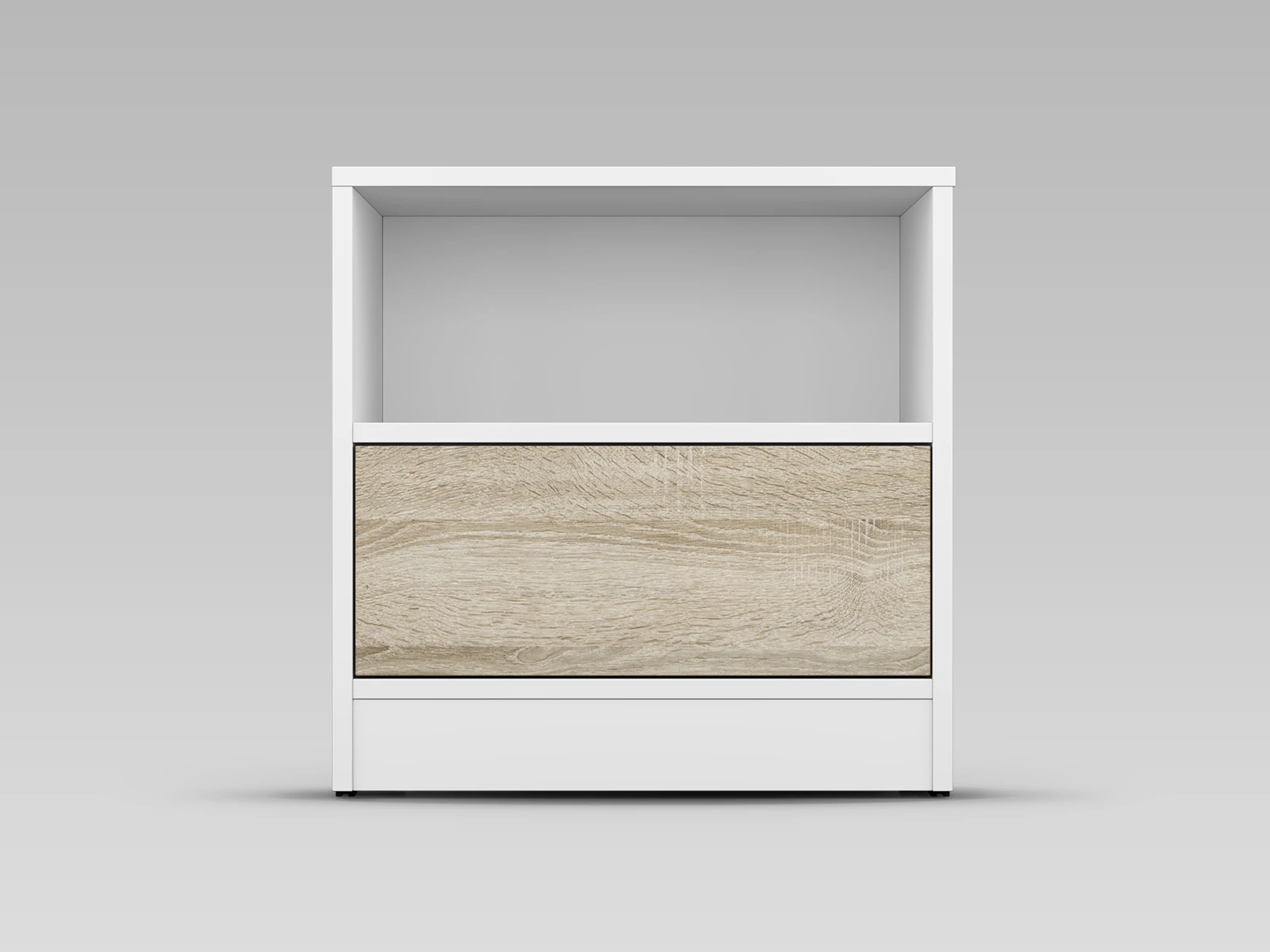 1 Bedside table Standard White / Oak Sonoma