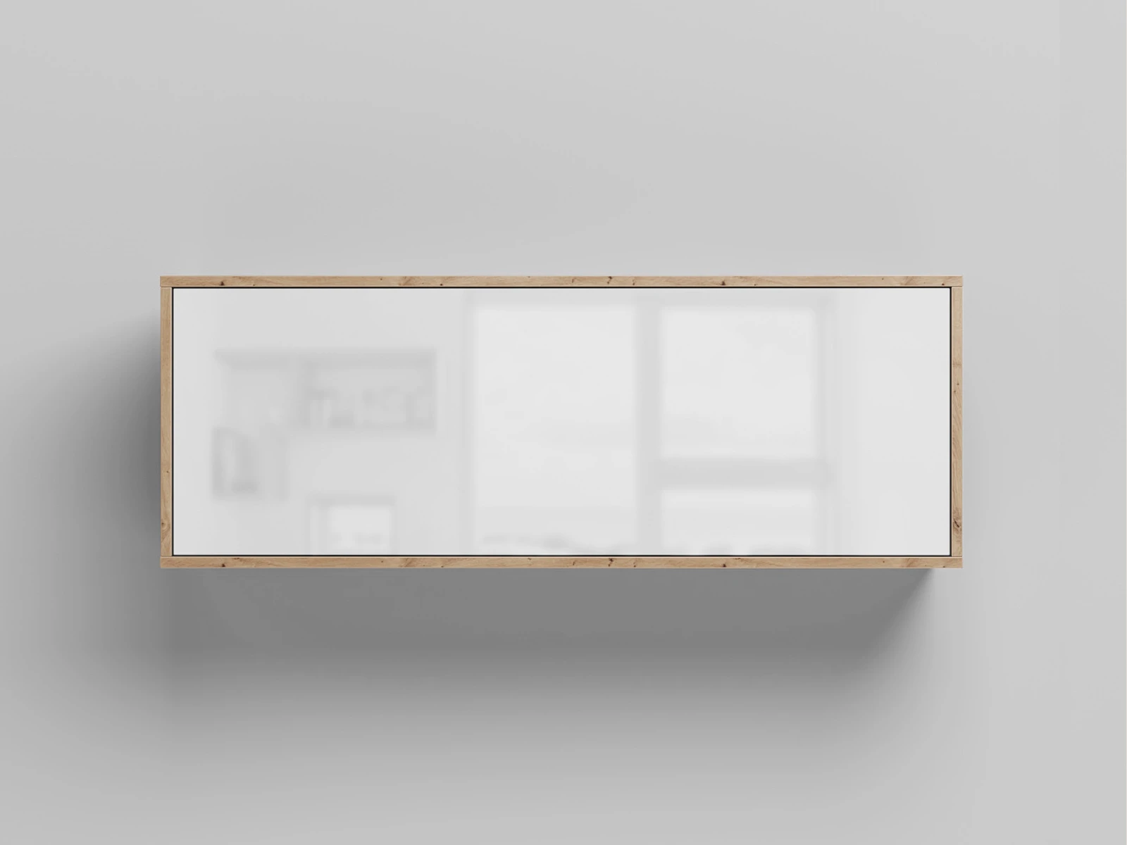 1 Wall cabinet - One door Wild Oak / White Gloss