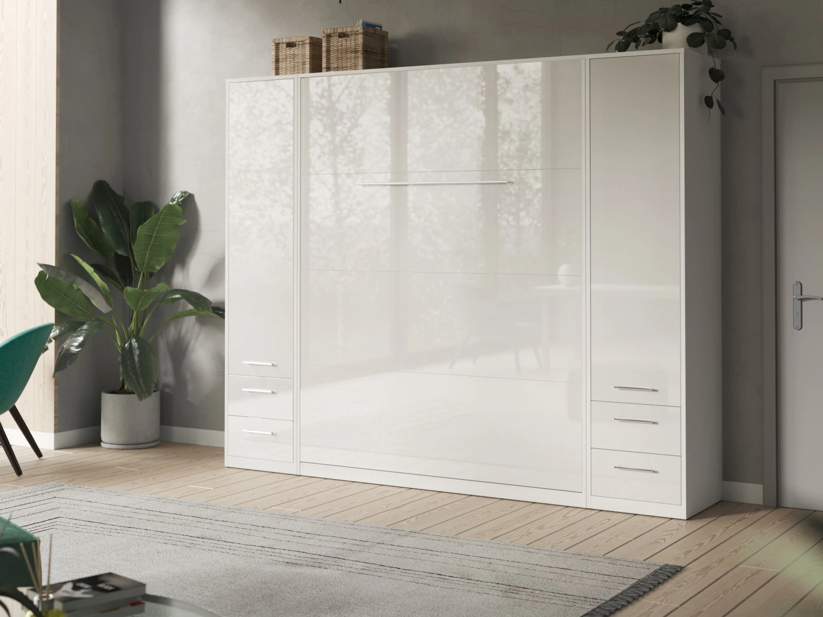 Cabinet 50 cm (Standard 55 cm depth) White / White Gloss picture 9