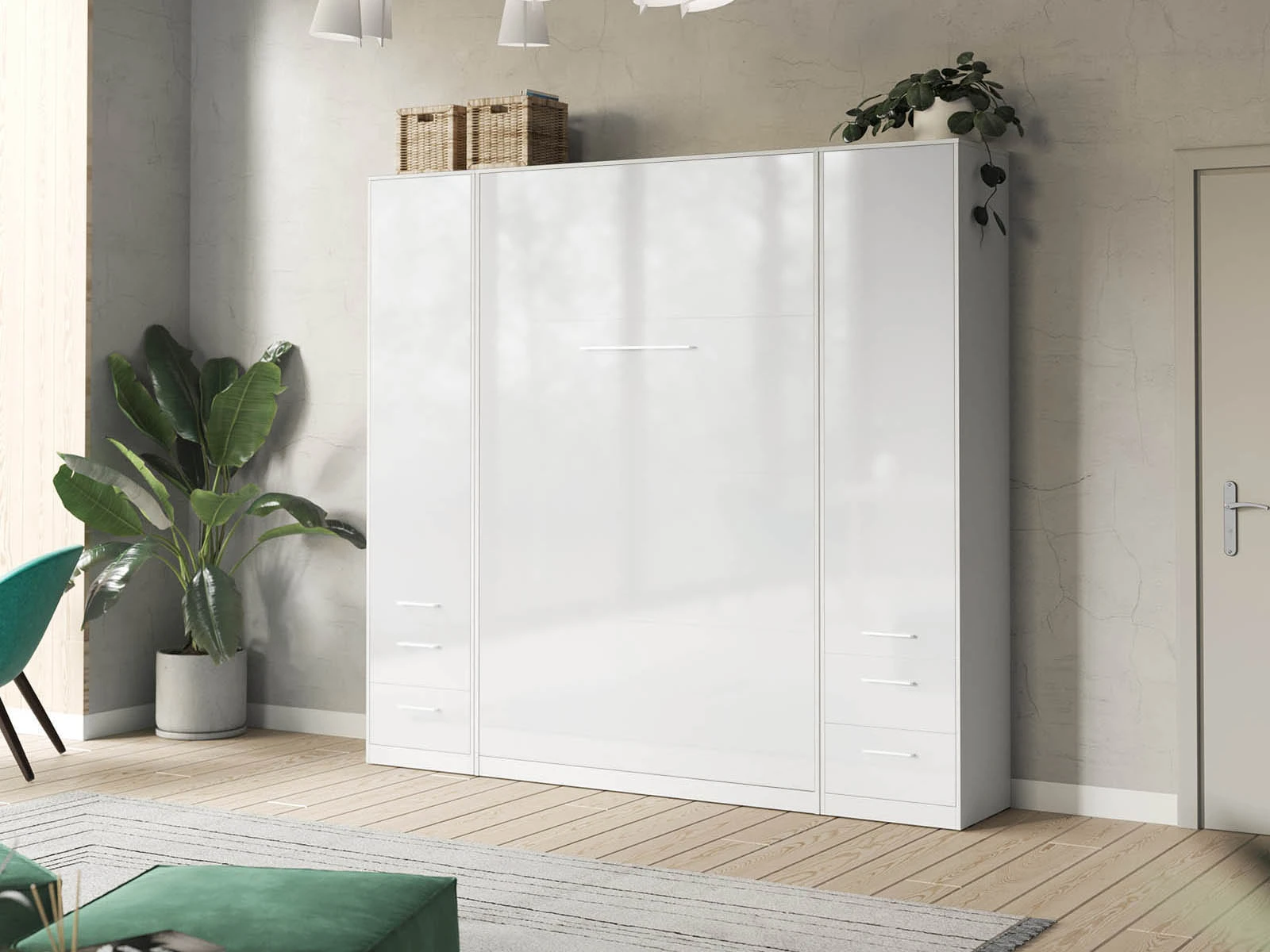 Cabinet 50 cm (Standard 45 cm depth) White / White Gloss picture 9