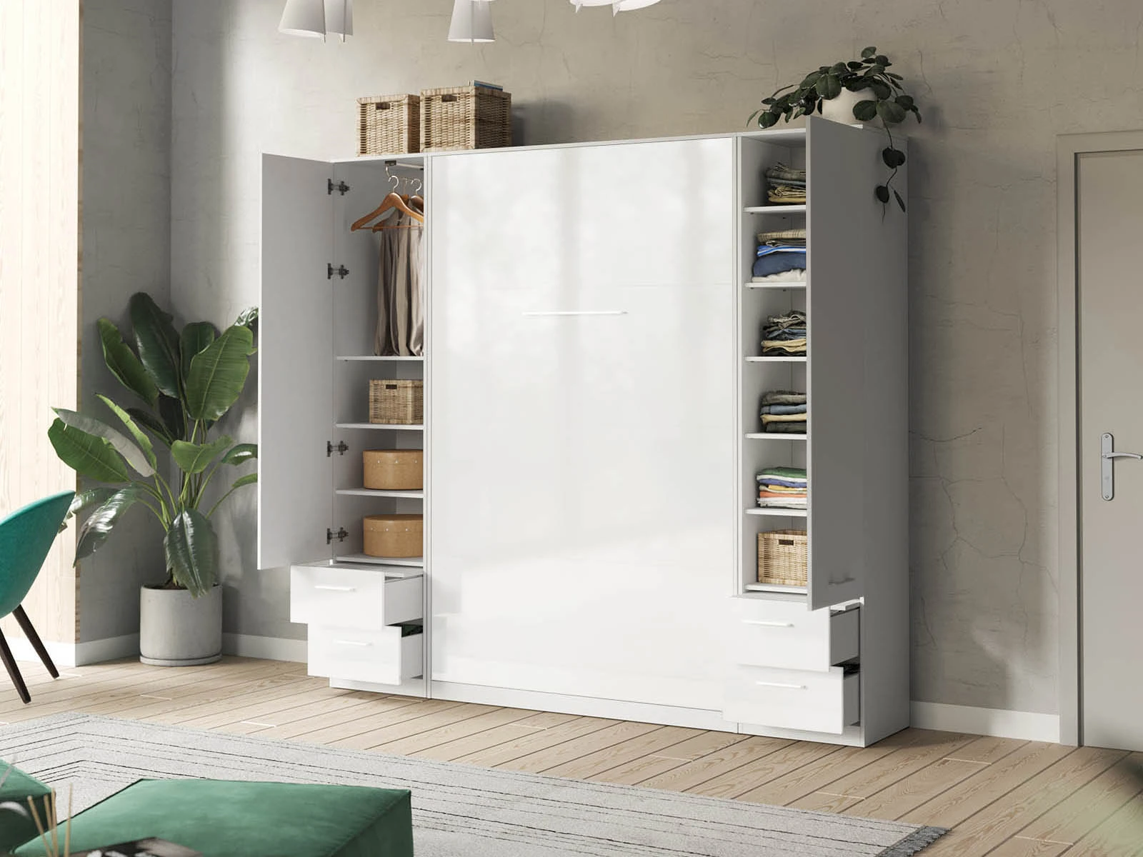 Cabinet 50 cm (Standard 45 cm depth) White / White Gloss picture 10