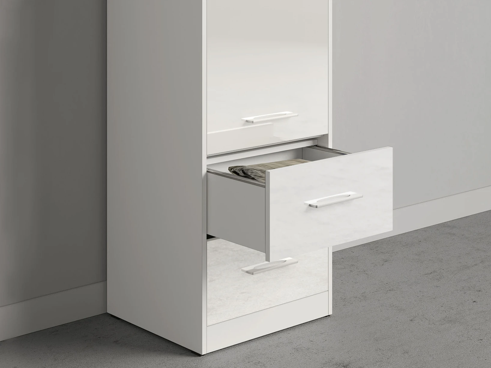Cabinet 50 cm (Standard 45 cm depth) White / White Gloss picture 3