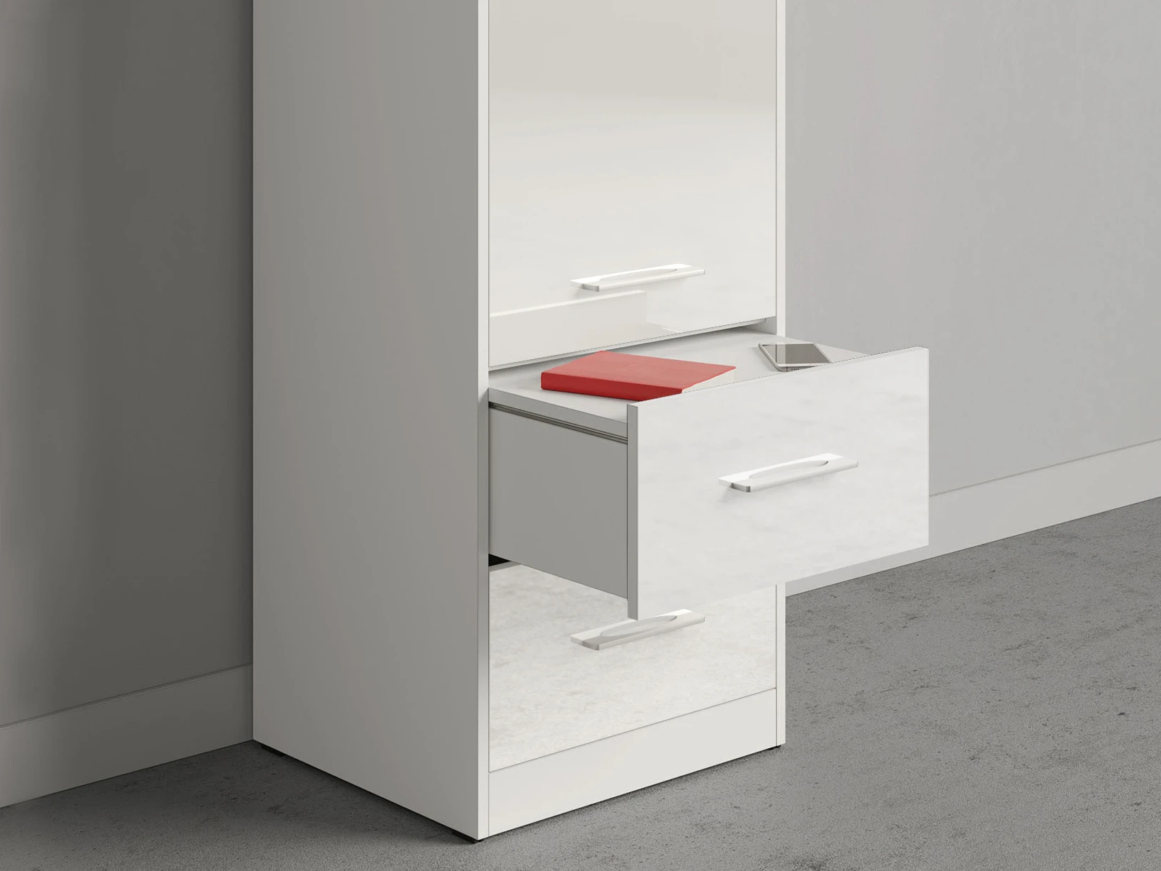 Cabinet 50 cm (Standard 45 cm depth) White / White Gloss picture 4
