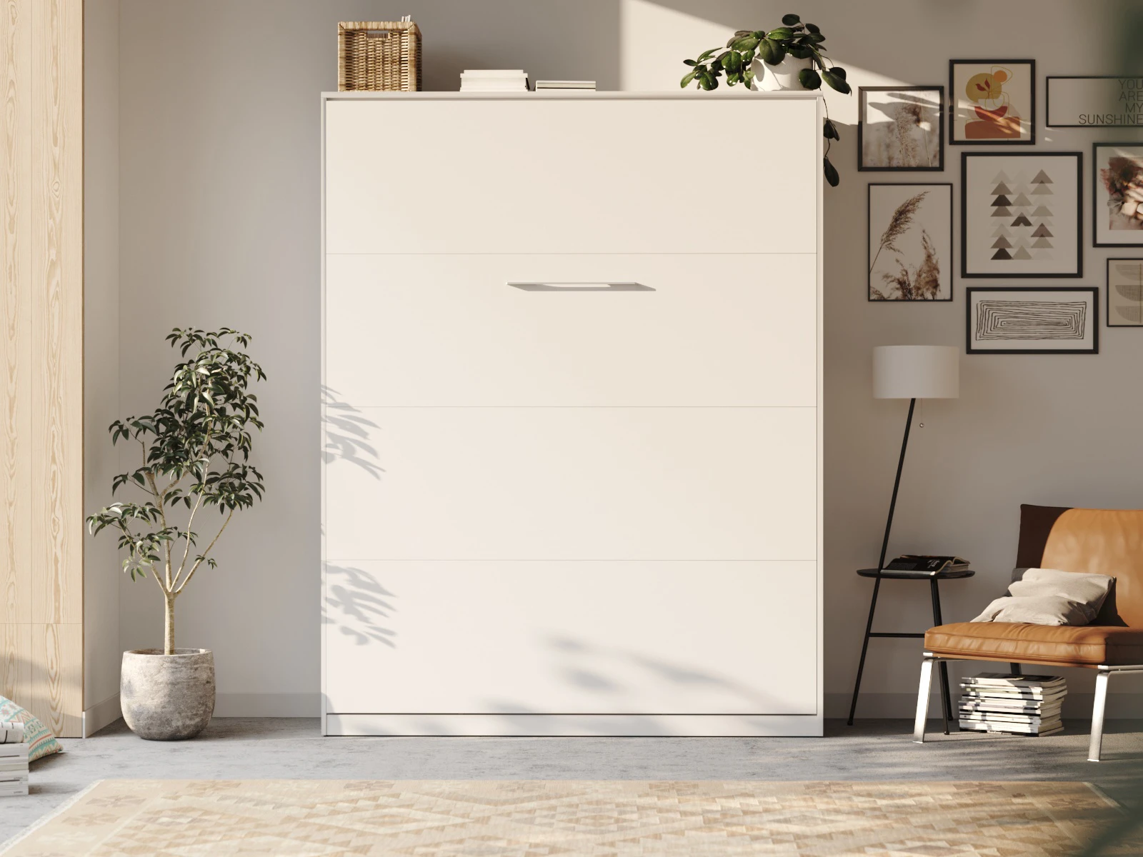 
Murphy Bed 160x200 Vertical (Standard 55 cm depth) White picture 3