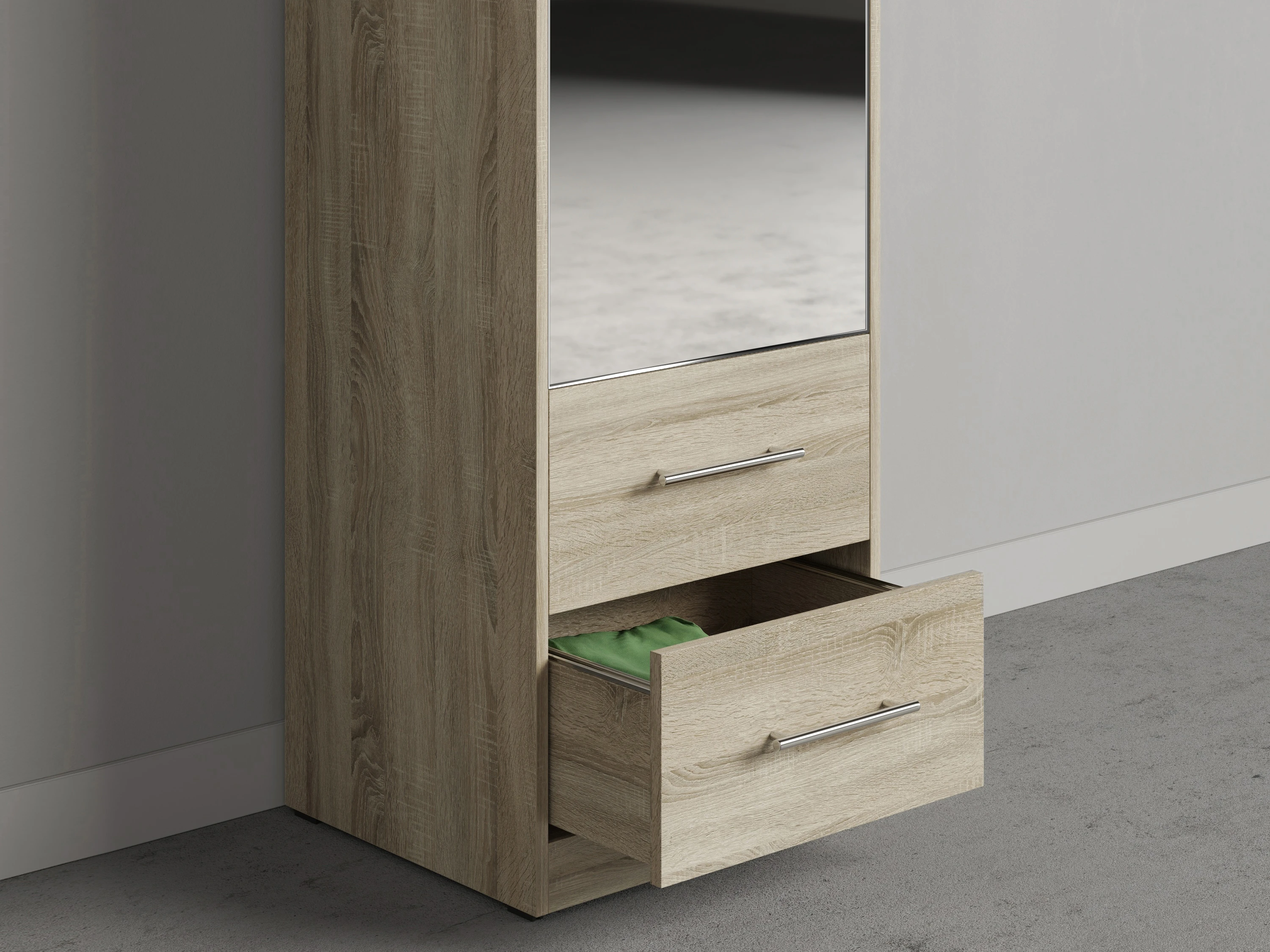 Cabinet 50 cm (Standard 45 cm depth) Oak Sonoma / Mirror / Oak Sonoma picture 5