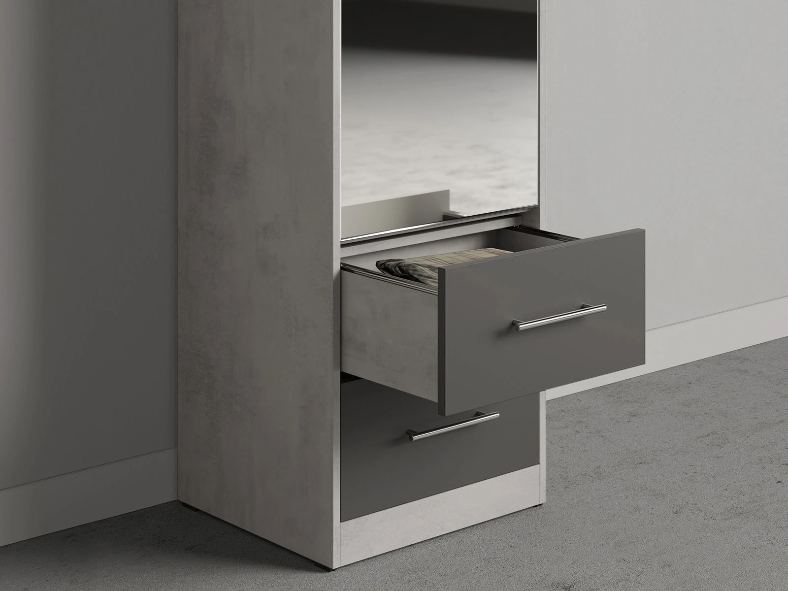Cabinet 50 cm (Standard 45 cm depth) Concrete / Lustre / Antracite picture 4