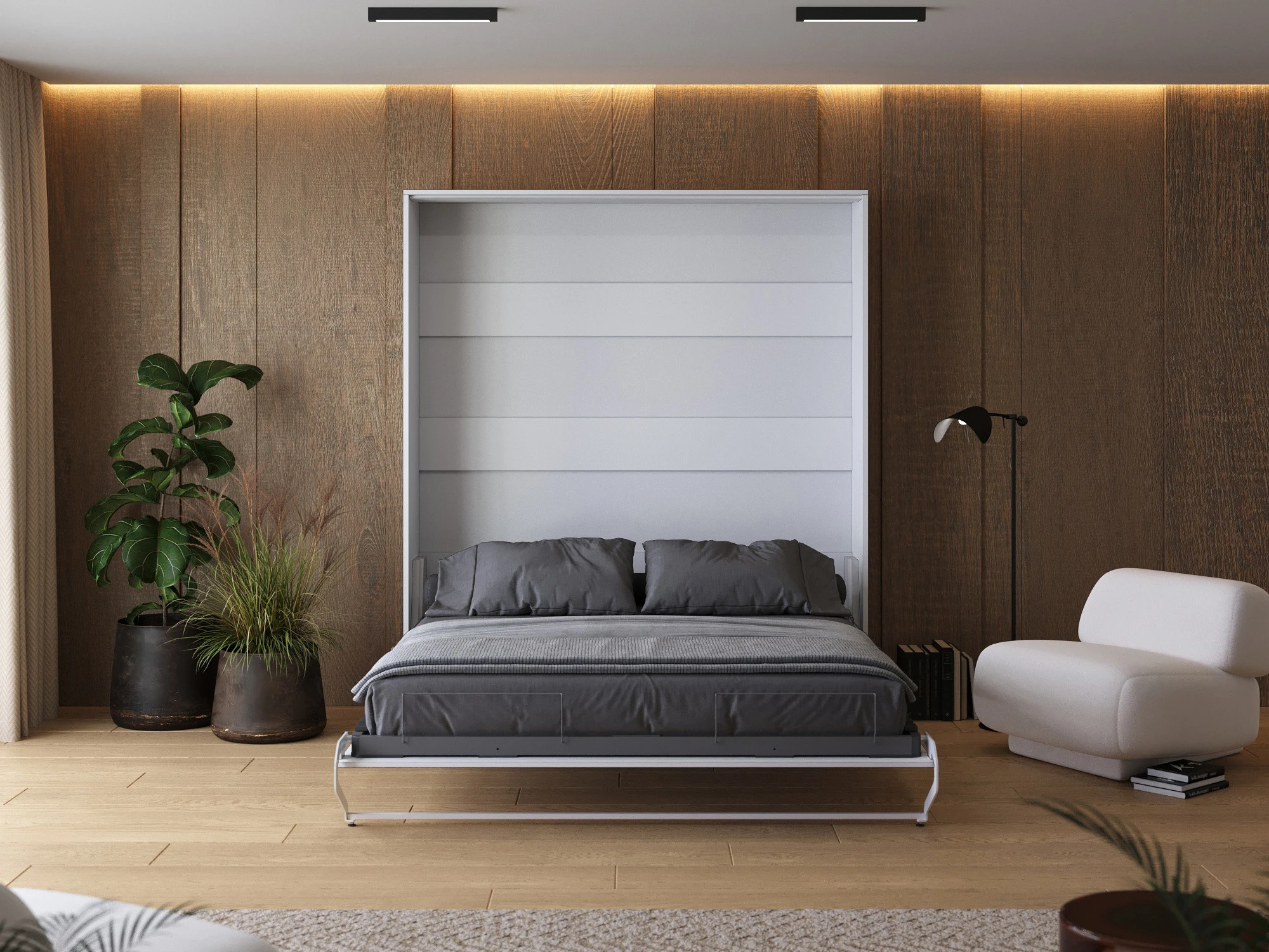 Murphy bed 180x200 Vertical (M1) White picture 5