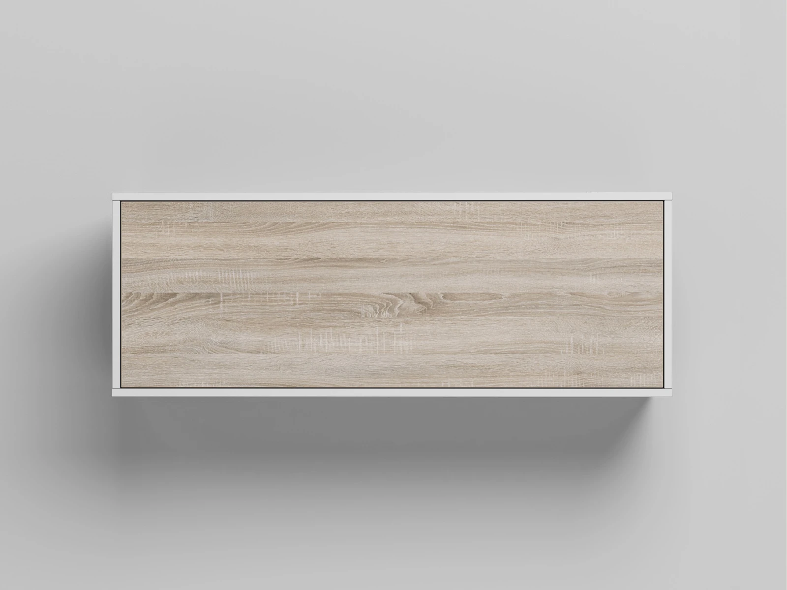 1 Wall cabinet - One door White / Oak Sonoma
