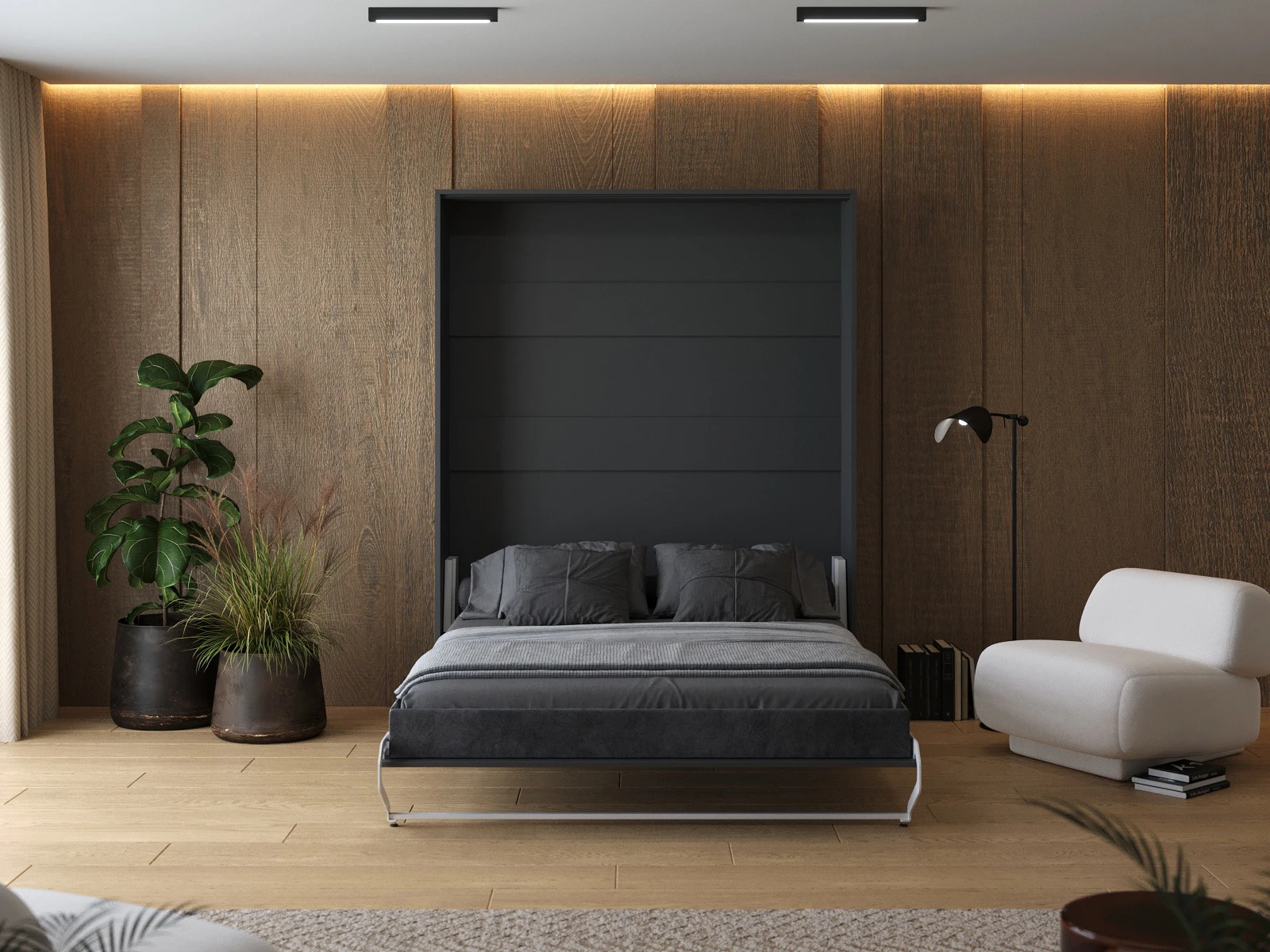 Murphy Bed 160x200 Vertical (M1) Anthracite picture 5