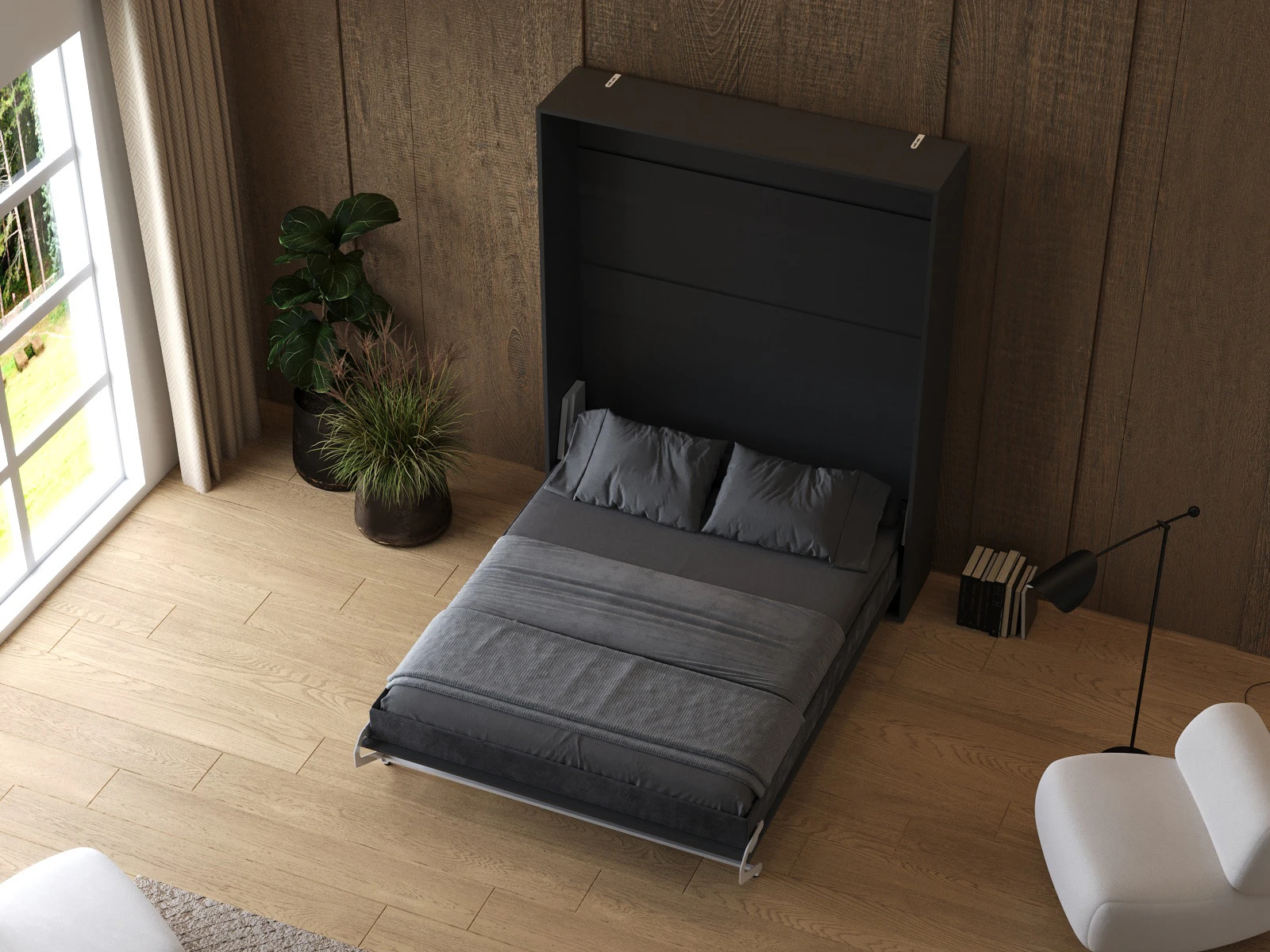 Murphy Bed 160x200 Vertical (M1) Anthracite picture 7