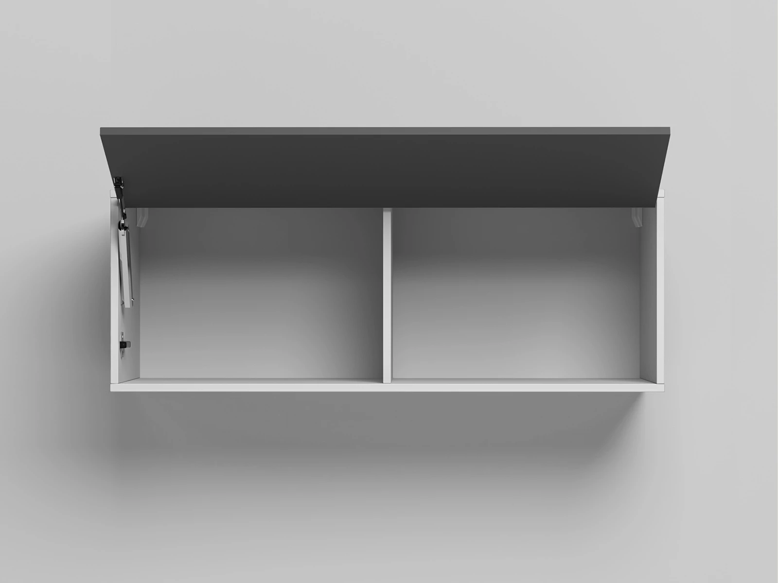 2 Wall cabinet - One door White / Anthracite
