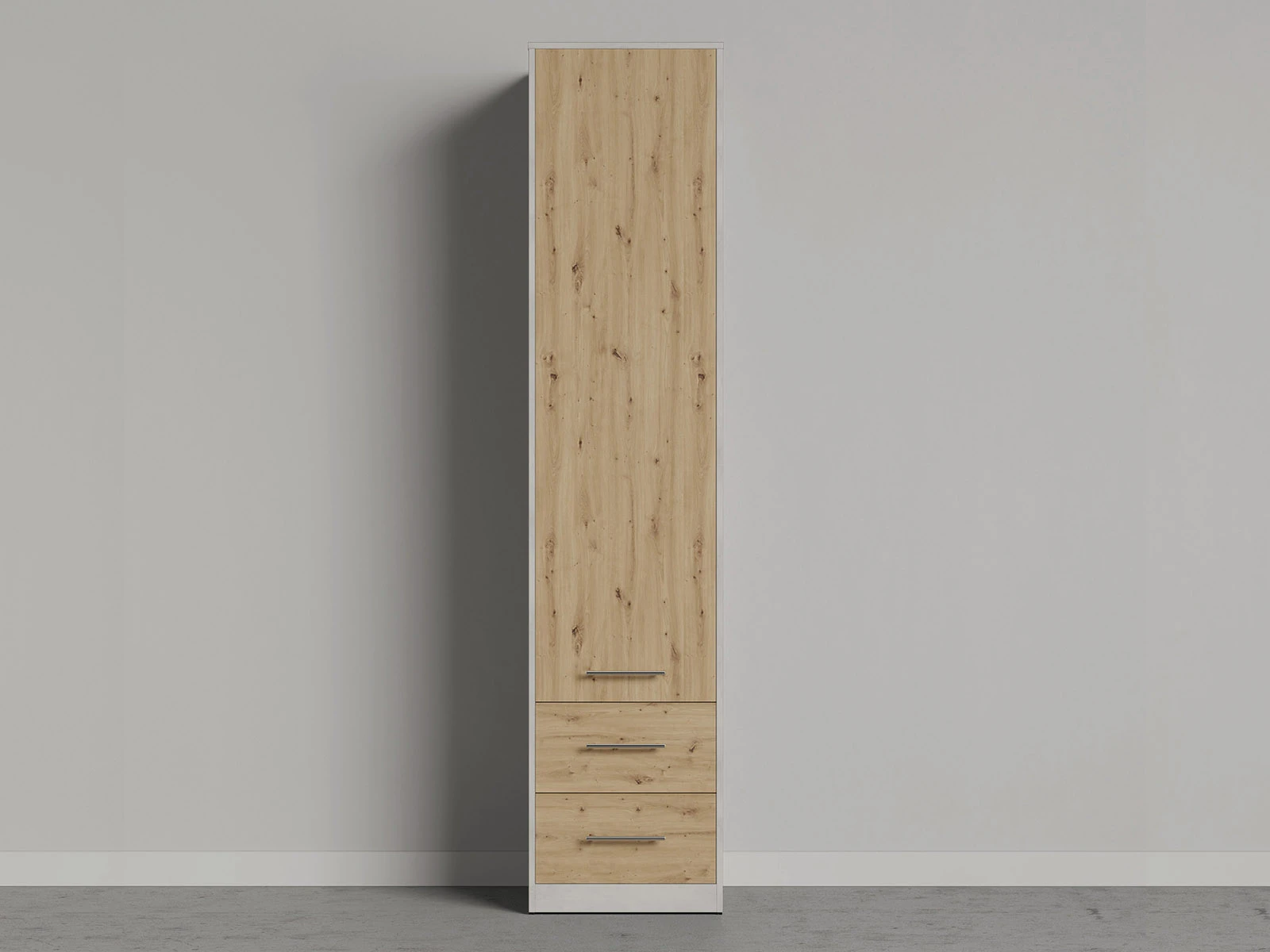 1 Cabinet 50 cm (Standard 45 cm depth) Concrete / Wild Oak
