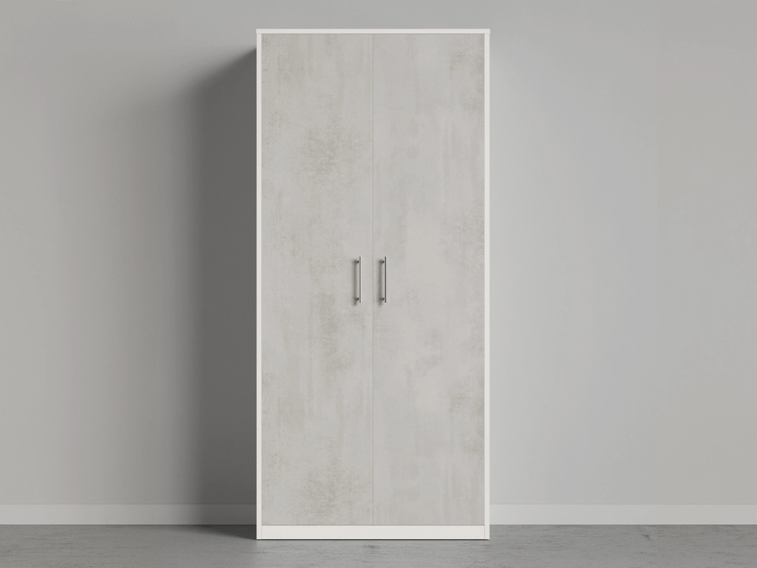 1 Cabinet 100 cm (Standard 55 cm depth) White / Concrete
