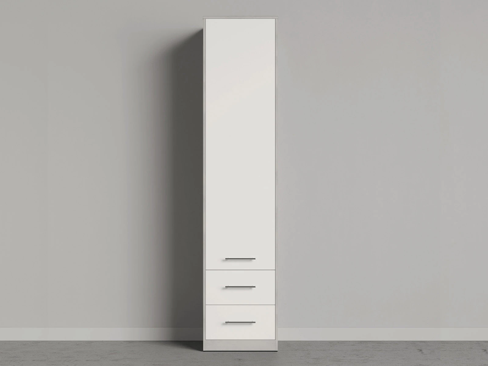 Cabinet 50 cm (Standard 45 cm depth) Concrete / White picture 1