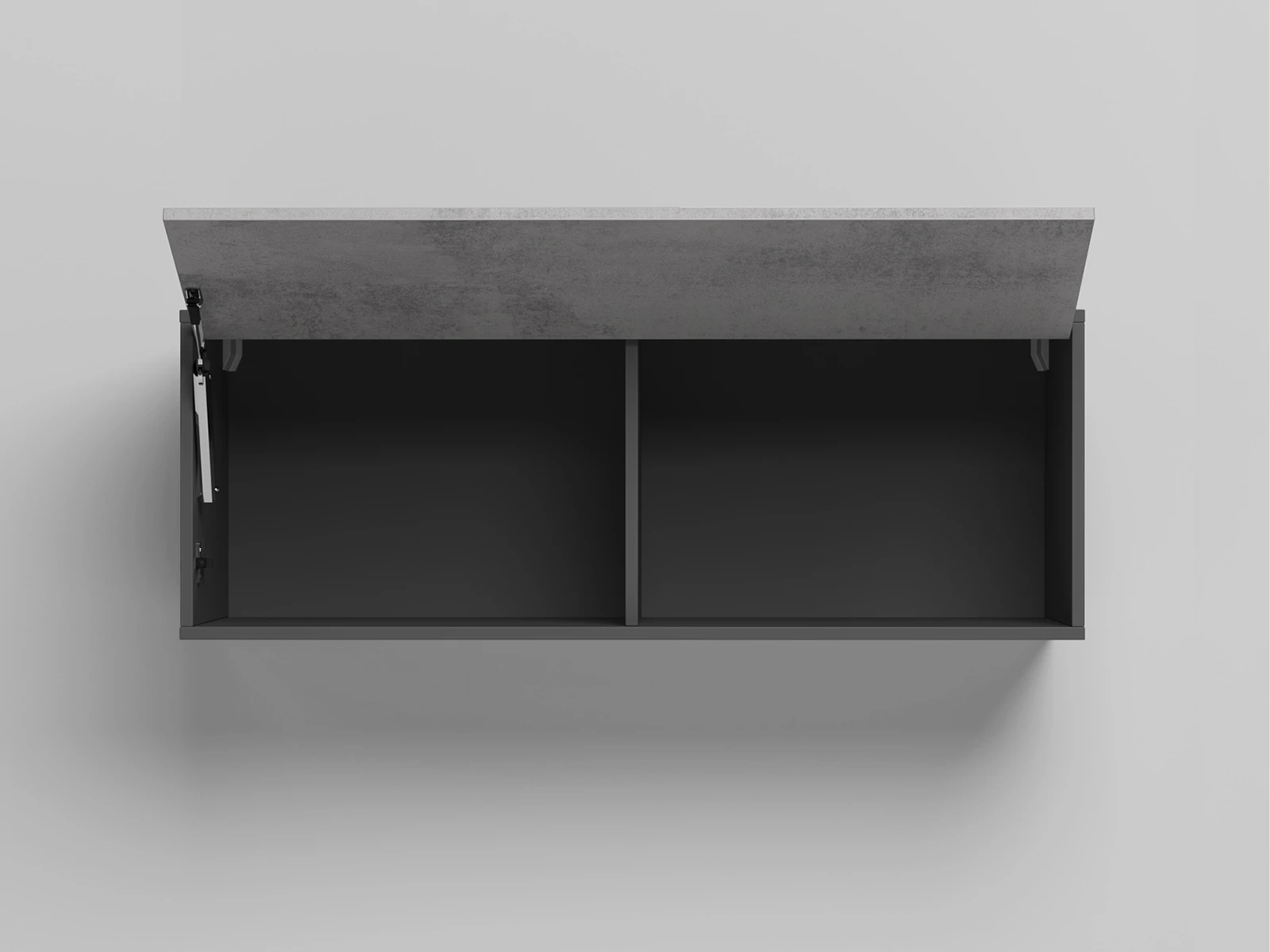 2 Wall cabinet - One door Anthracite / Concrete
