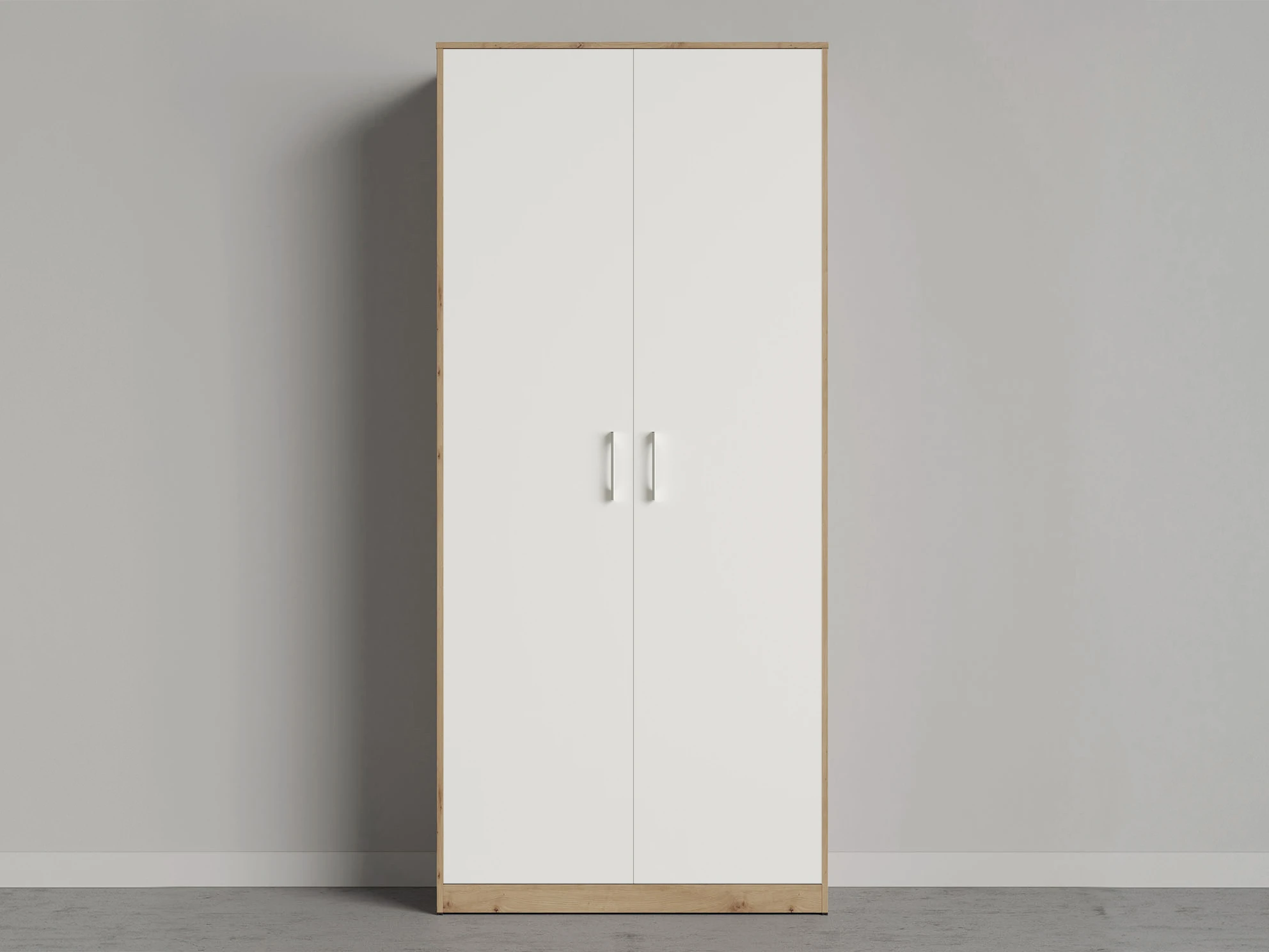 Cabinet 100 cm (Standard 45 cm depth) Wild Oak / White picture 1