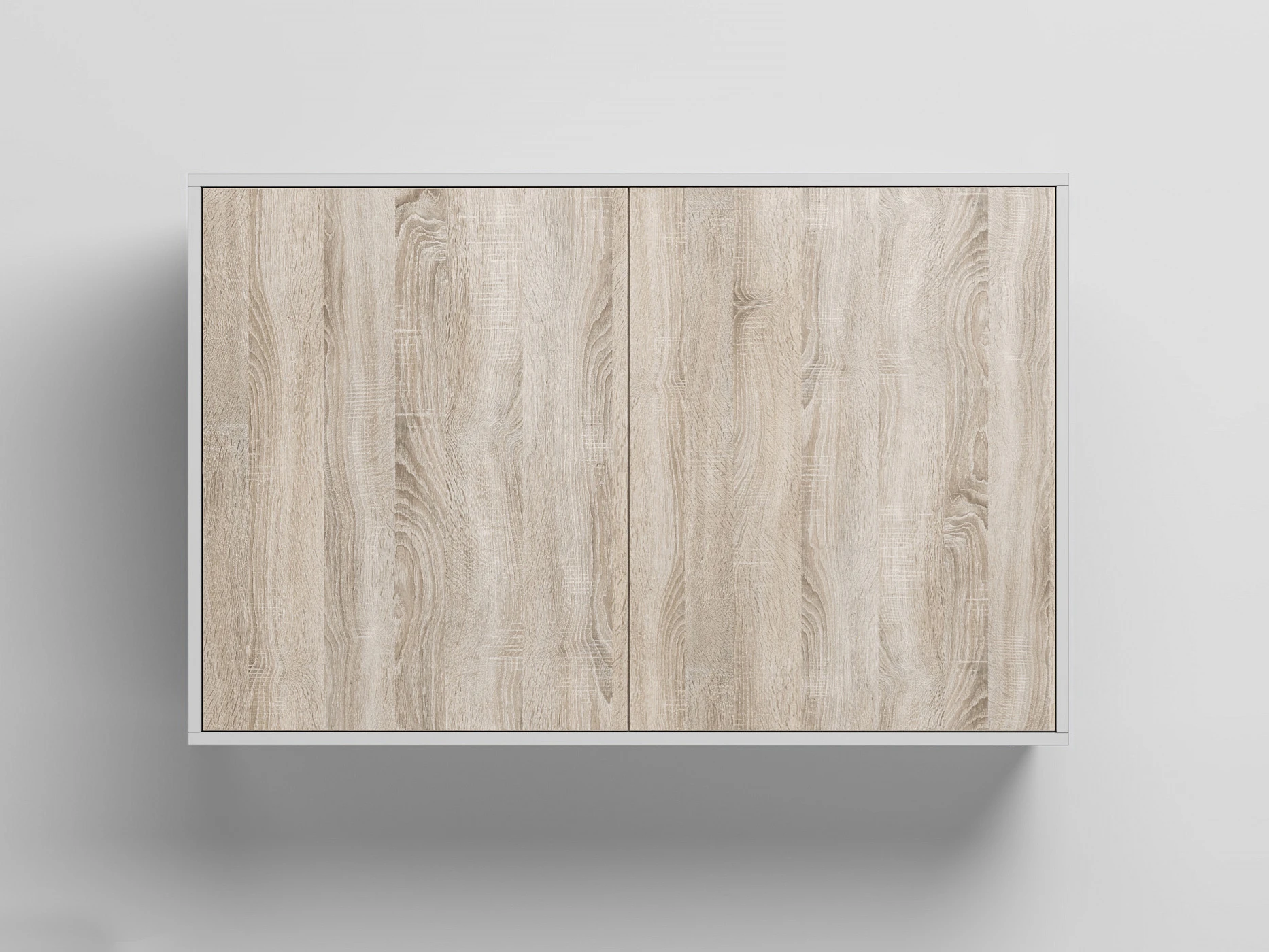 Wall Cabinet with 2 doors Platinum white / Oak Sonoma picture 1