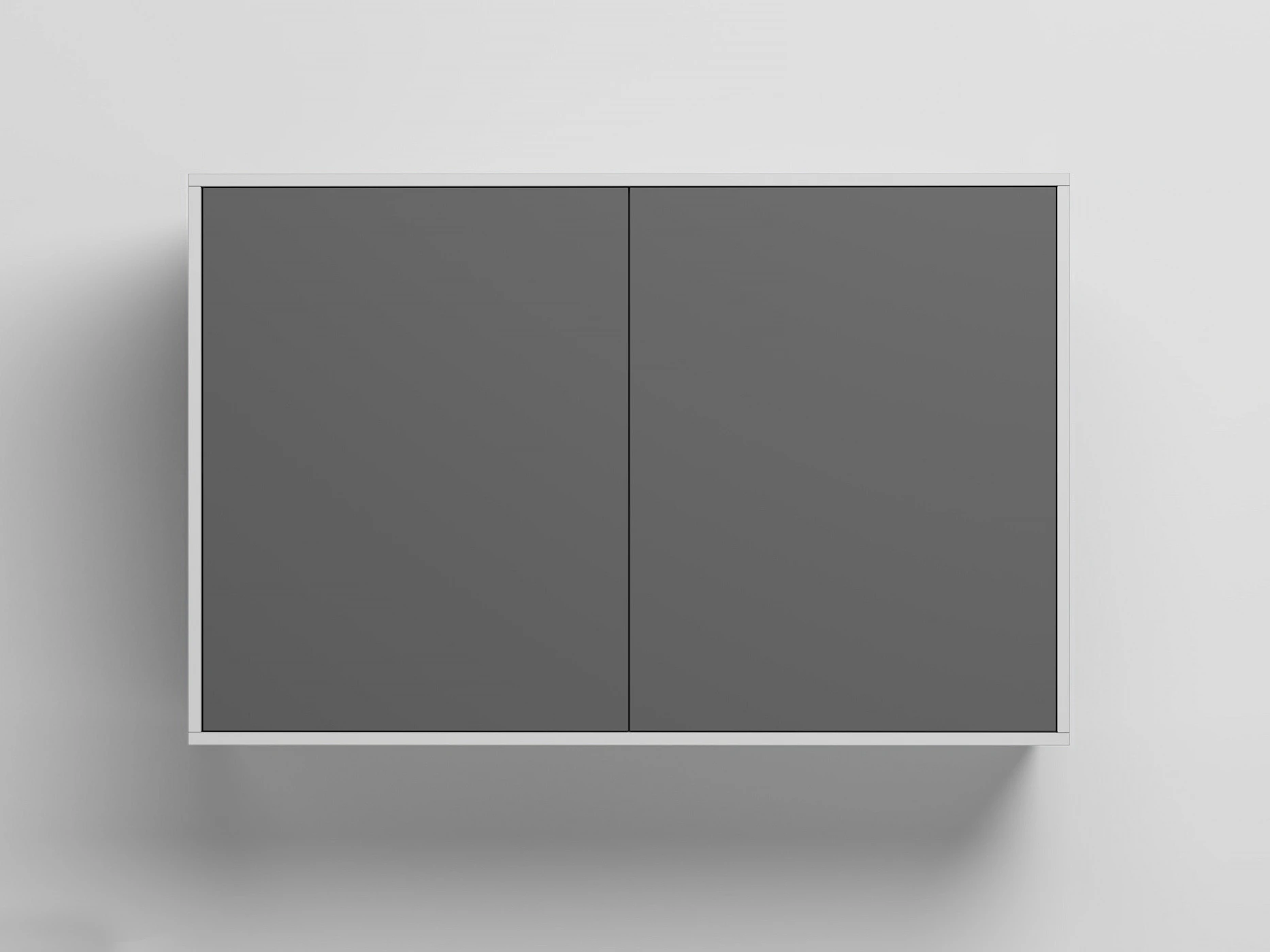 1 Wall Cabinet with 2 doors White / Anthracite 
