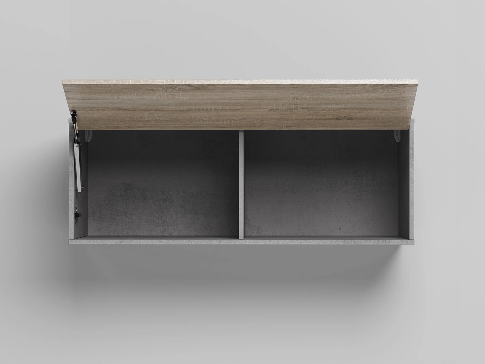 2 Wall cabinet - One door Concrete / Oak Sonoma