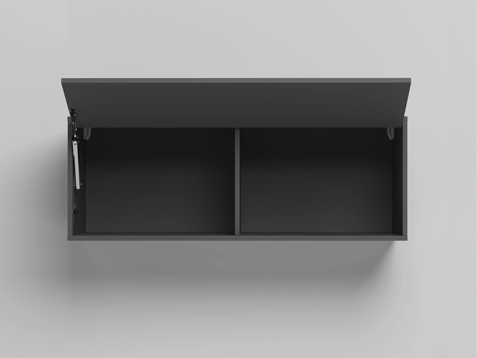 Wall cabinet - One door Anthracite / White Gloss picture 2