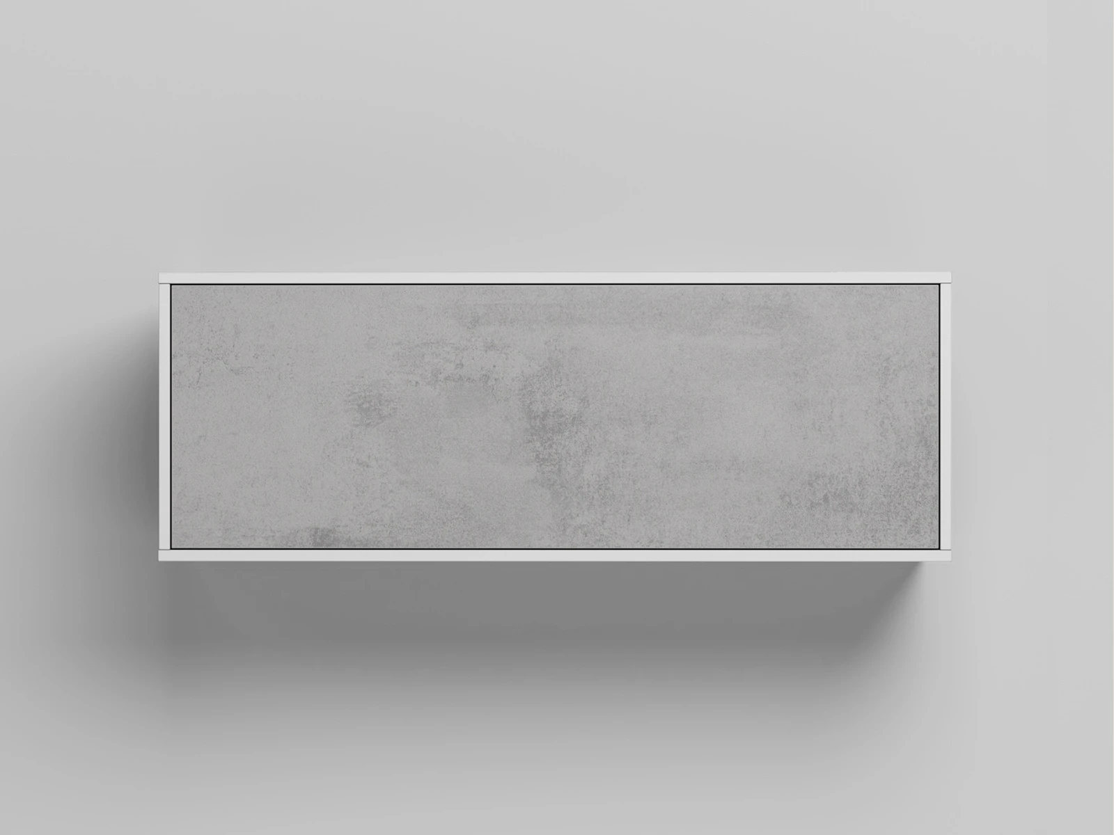 1 Wall cabinet - One door White / Concrete
