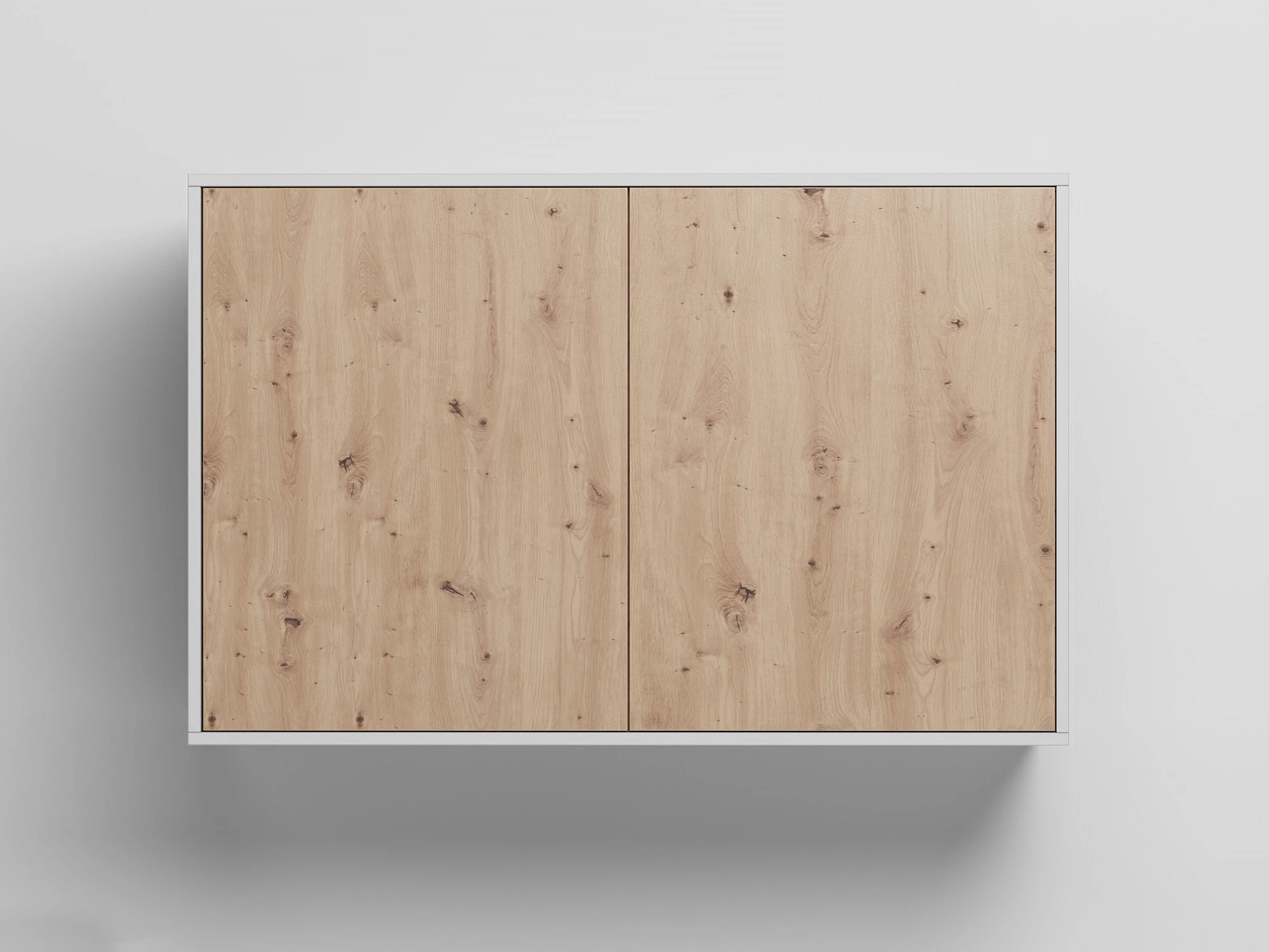 Wall cabinet with 2 doors White / Wild Oak   picture 1