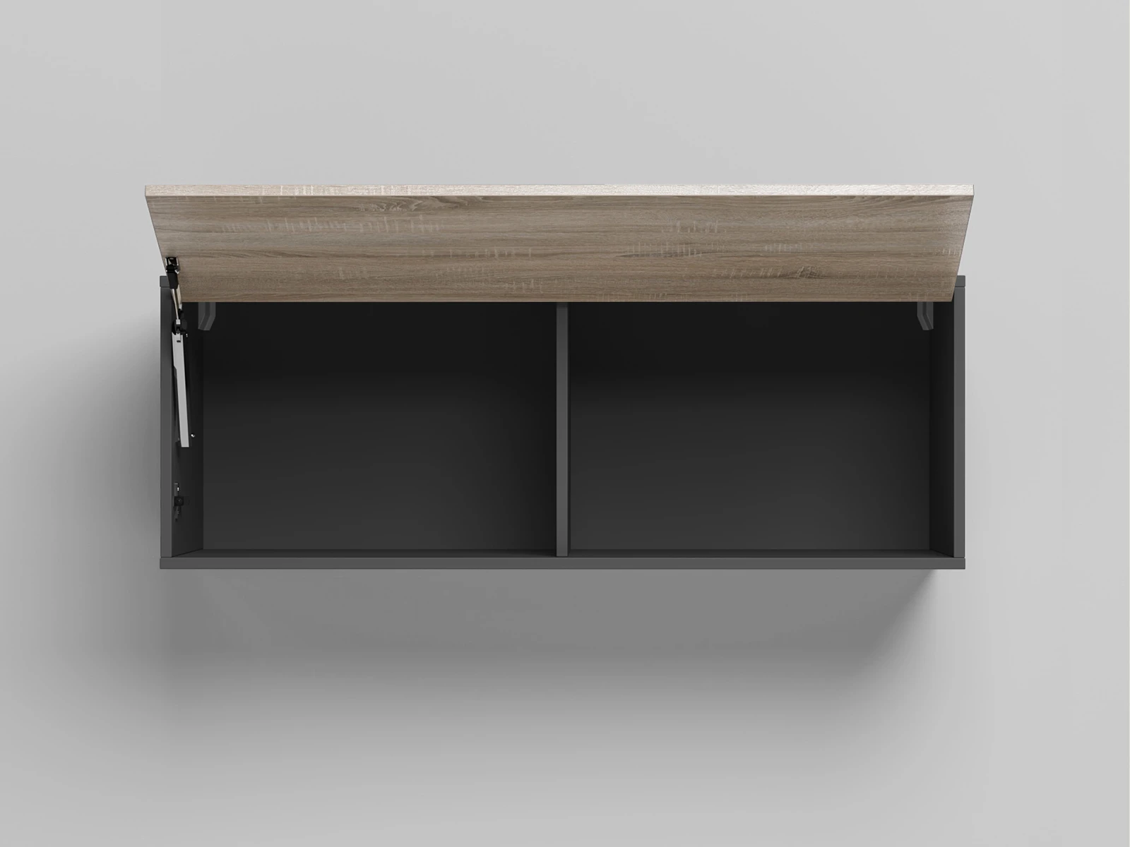 2 Wall cabinet - One door Anthracite / Oak Sonoma