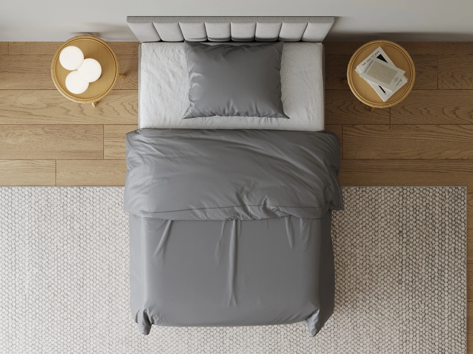 2 Satin bed linen 155x220 cm silver-grey (2-piece) with zipper 