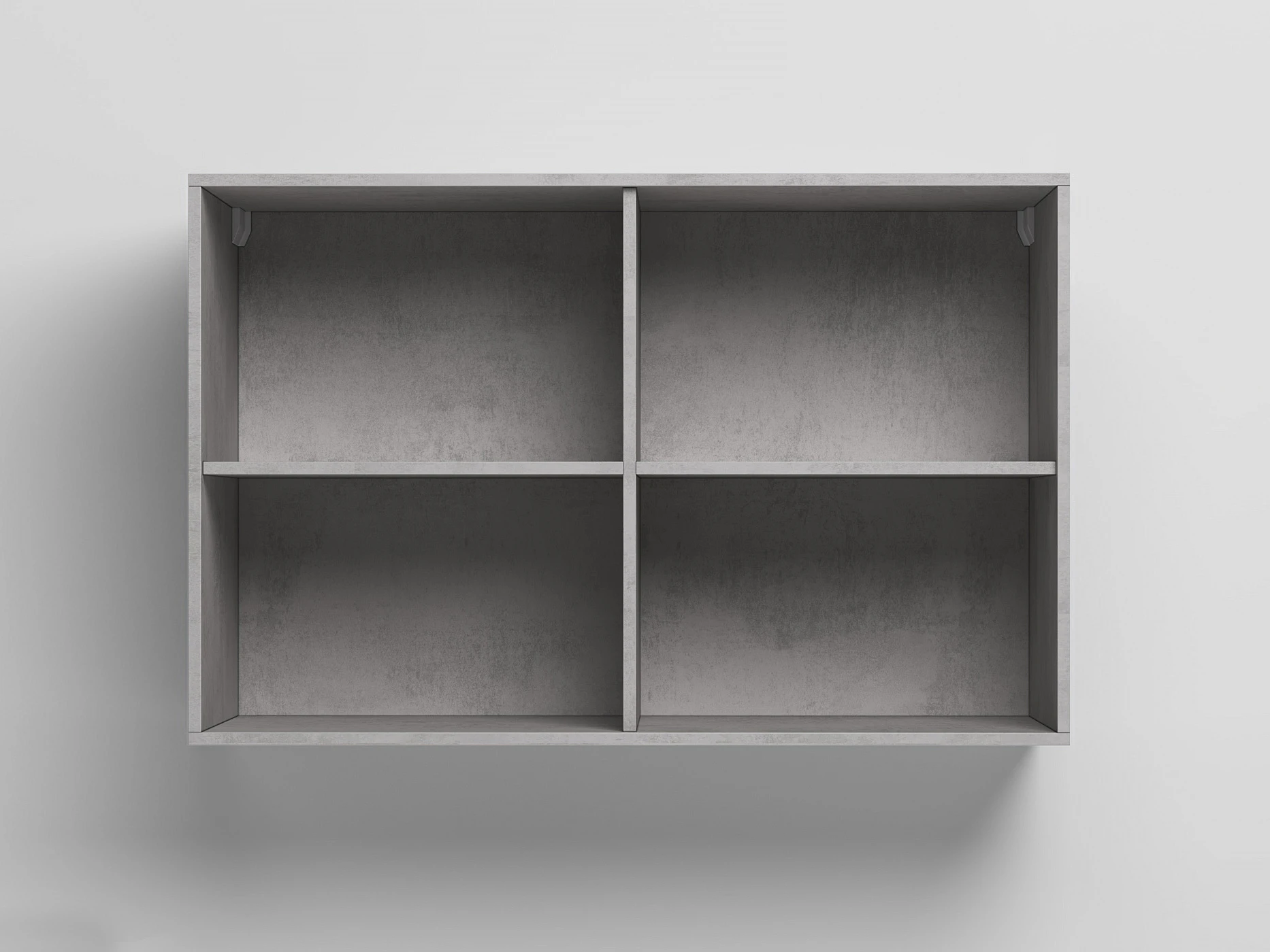 Wall Cabinet with 2 doors Concrete / Grey High Gloss picture 2