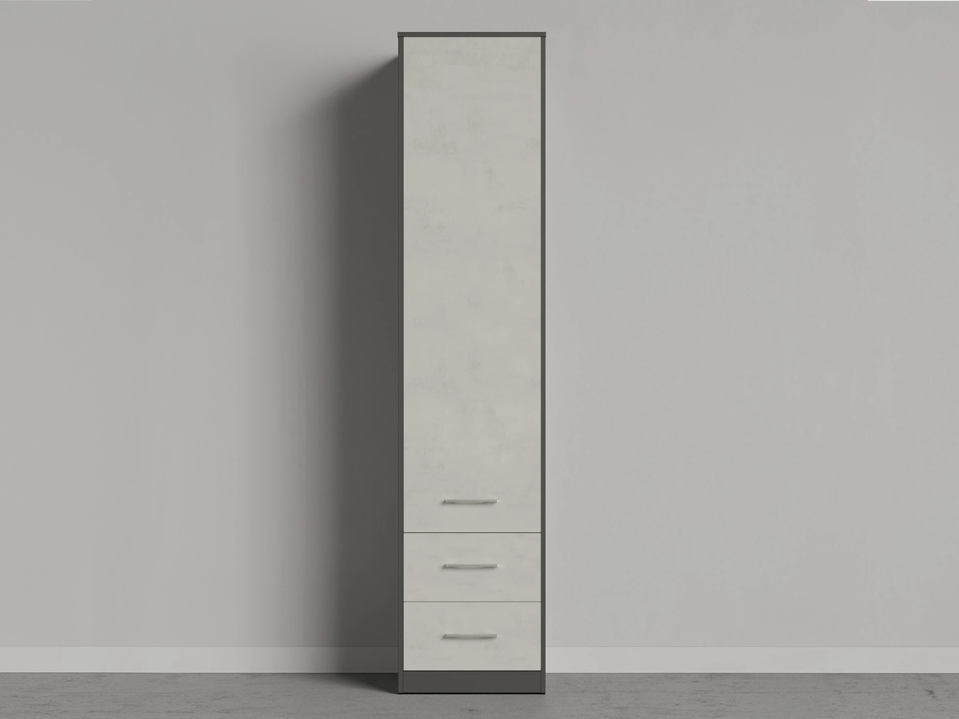 1 Cabinet 50 cm (Standard 45 cm depth) Anthracite / Concrete