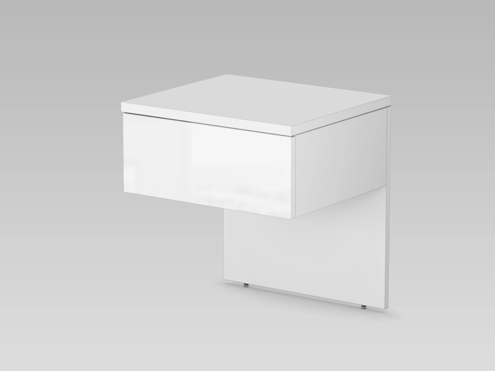 Bedside table Classic White / White Gloss picture 2