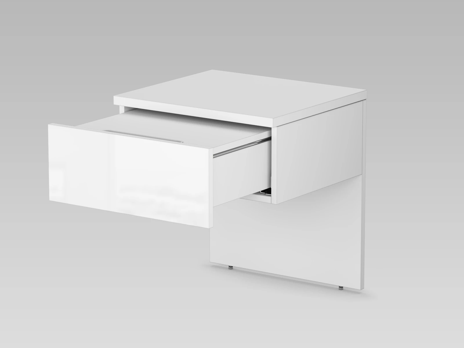 Bedside table Classic White / White Gloss picture 3