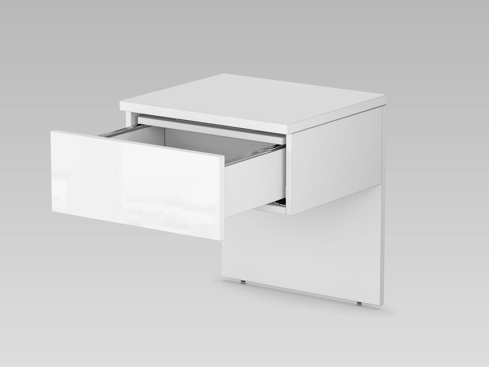 Bedside table Classic White / White Gloss picture 4