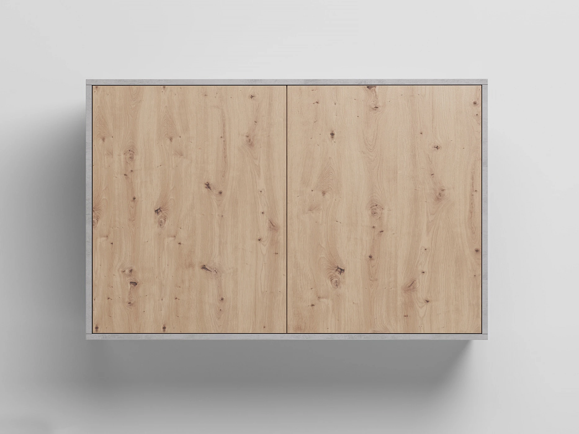Wall Cabinet with 2 doors Concrete / Wild Oak  picture 1