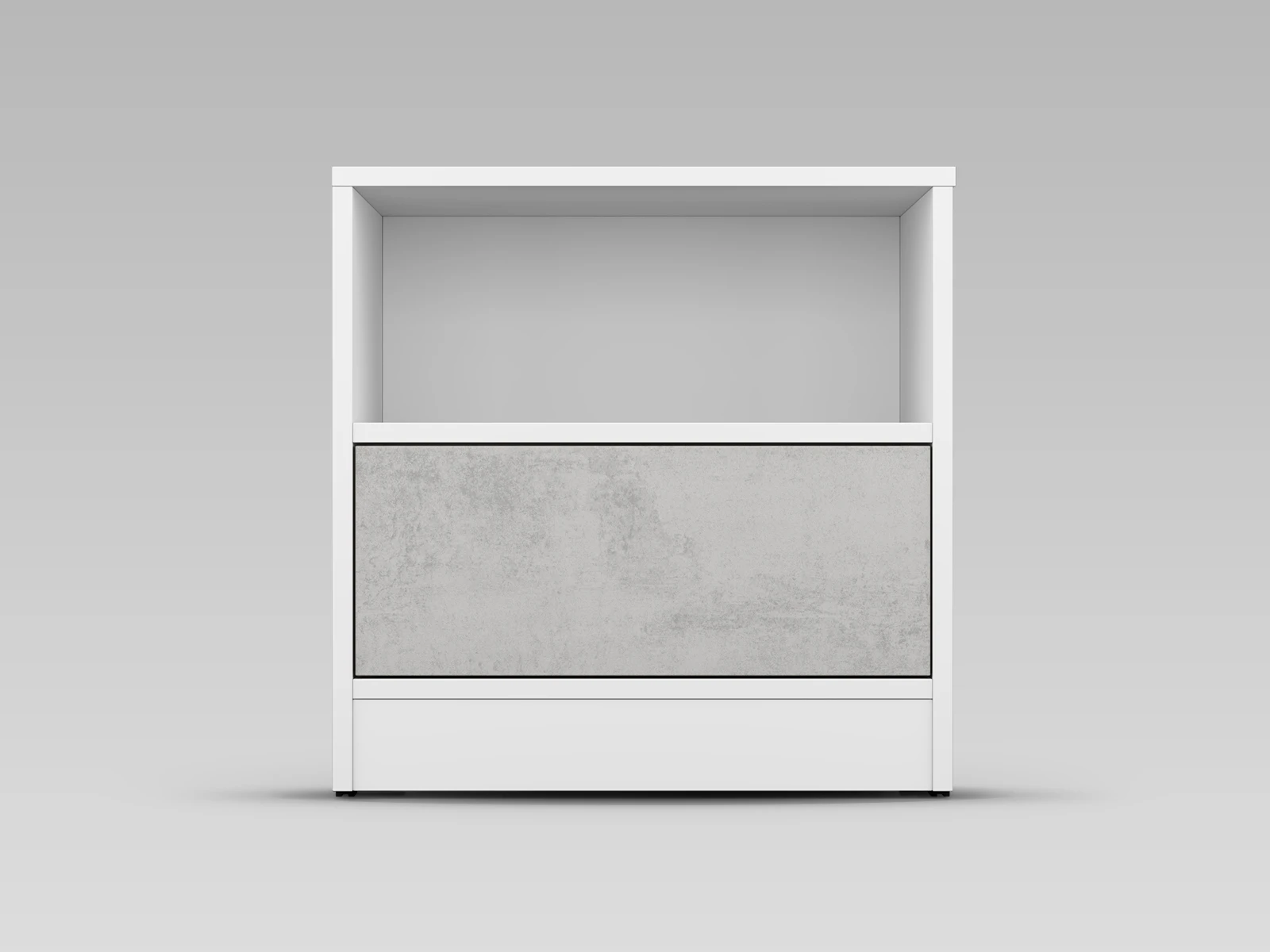 1 Bedside table Standard White / Concrete