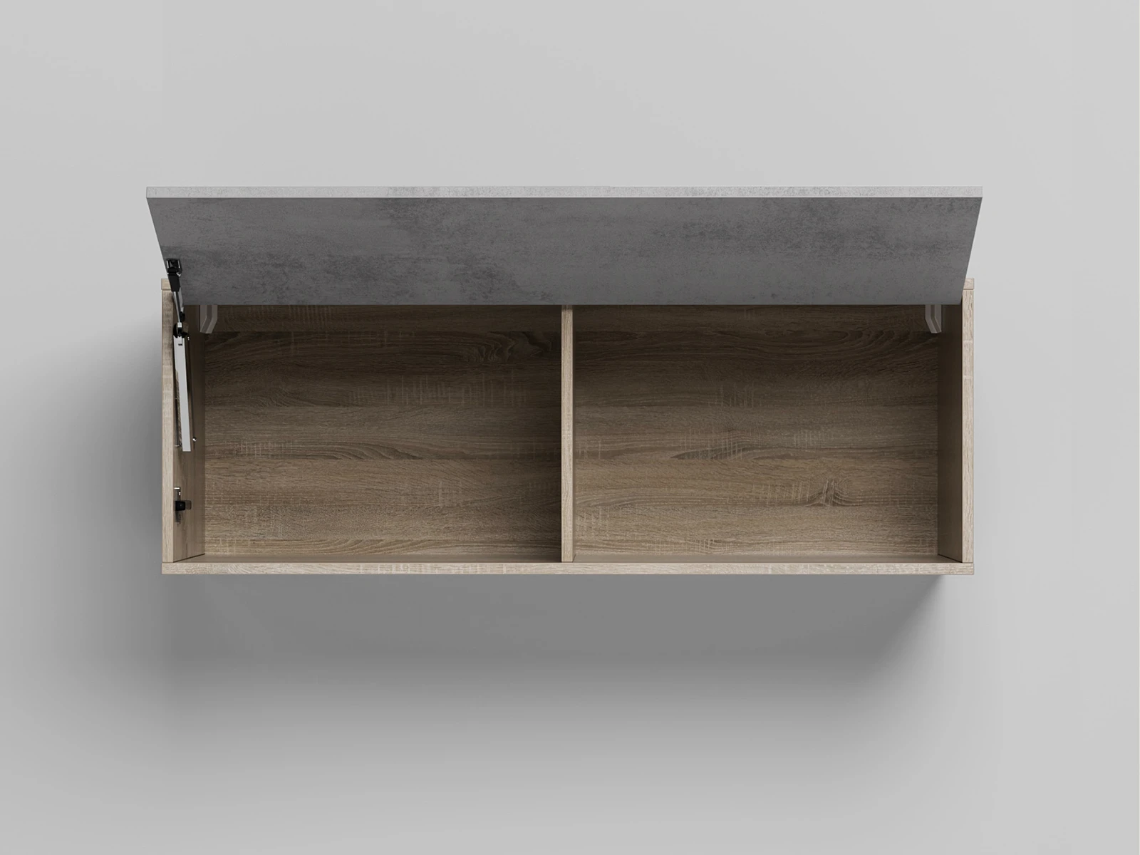 2 Wall cabinet - One door Oak Sonoma / Concrete