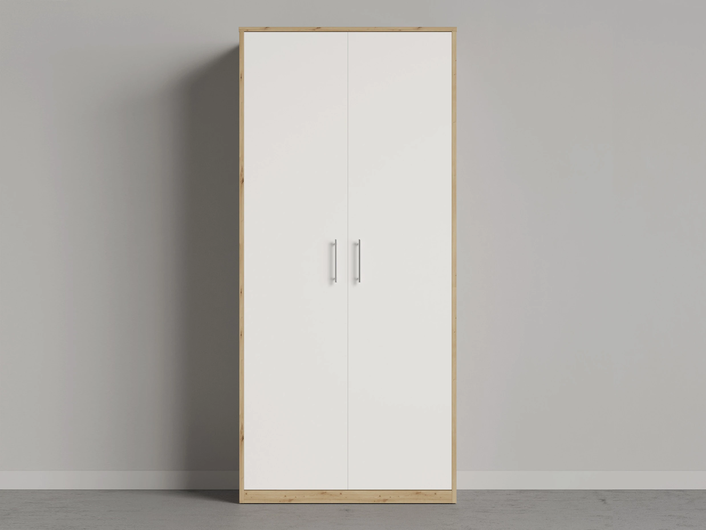 Cabinet 100 cm (Standard 55 cm depth) Wild Oak / White picture 1