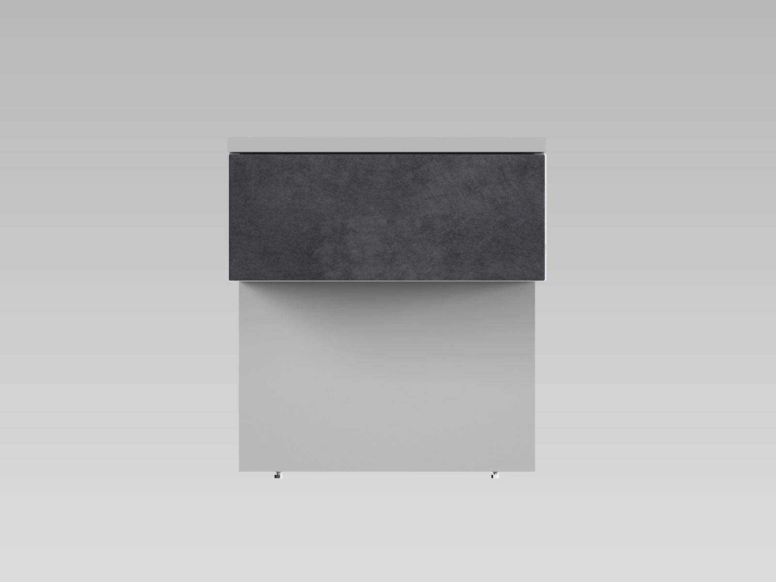 1 Bedside table (40cm depth) Pearl Grey / Anthracite Stoff