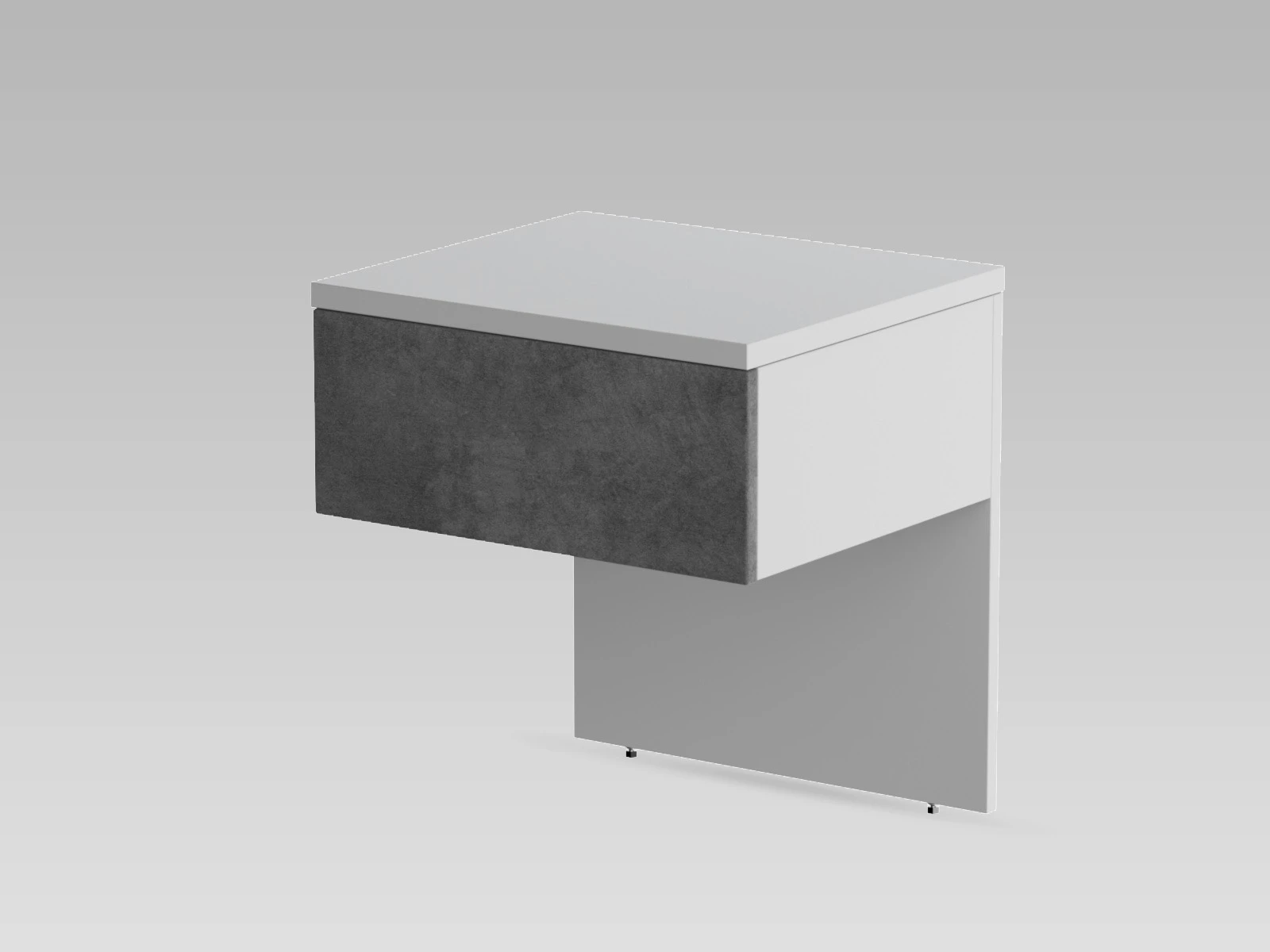 2 Bedside table (40cm depth) Pearl Grey / Anthracite Stoff