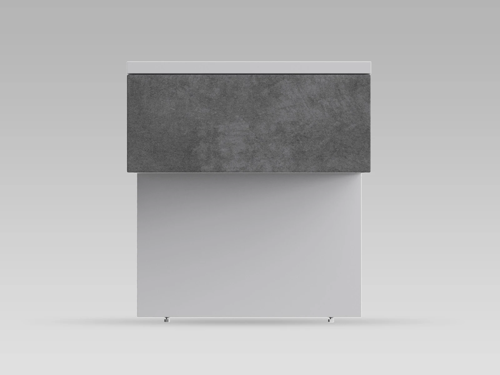 1 Bedside table (40cm depth) Pearl Grey / Anthracite Stoff