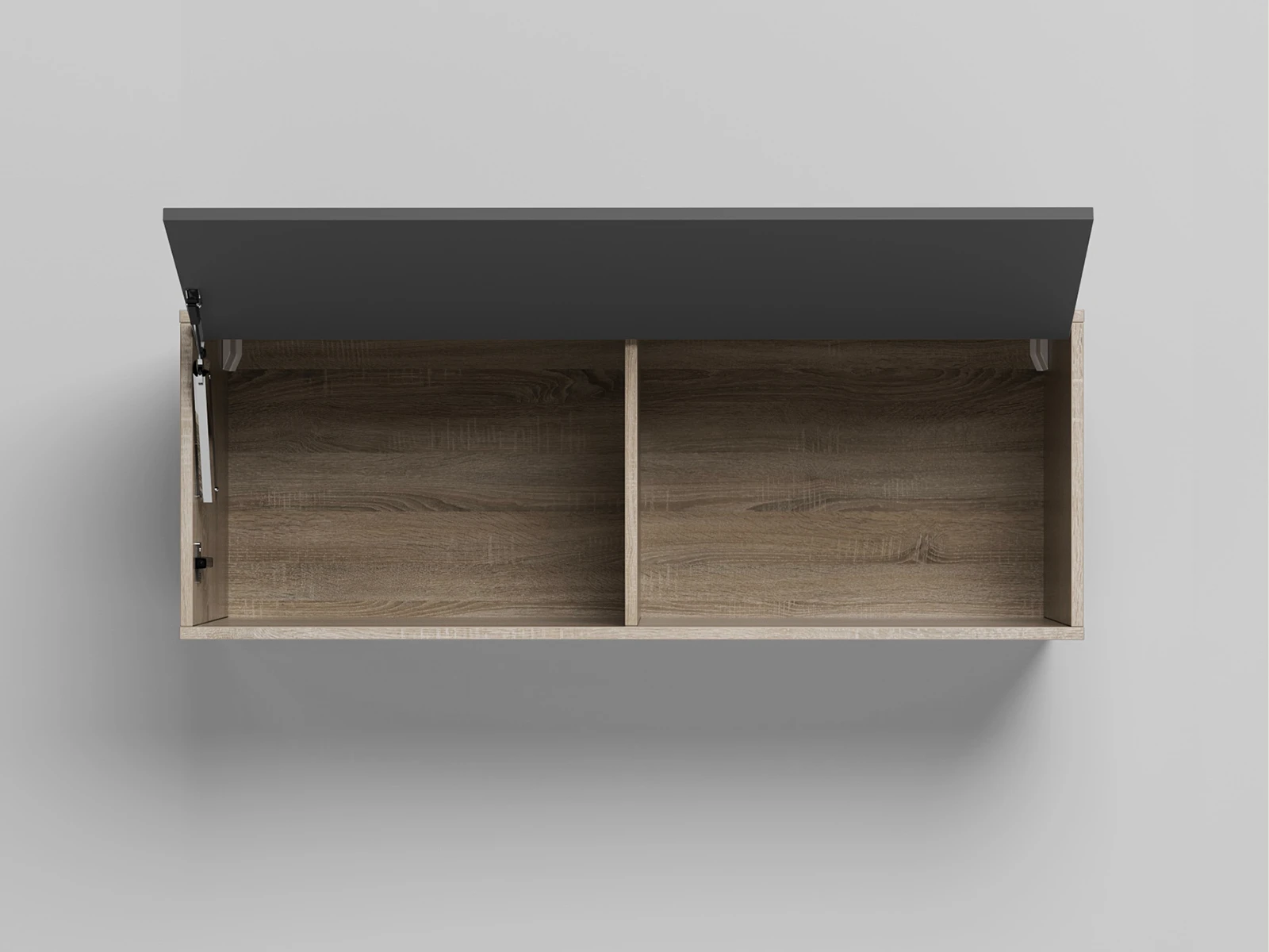 2 Wall cabinet with hinged door Oak Sonoma / Anthracite Gloss