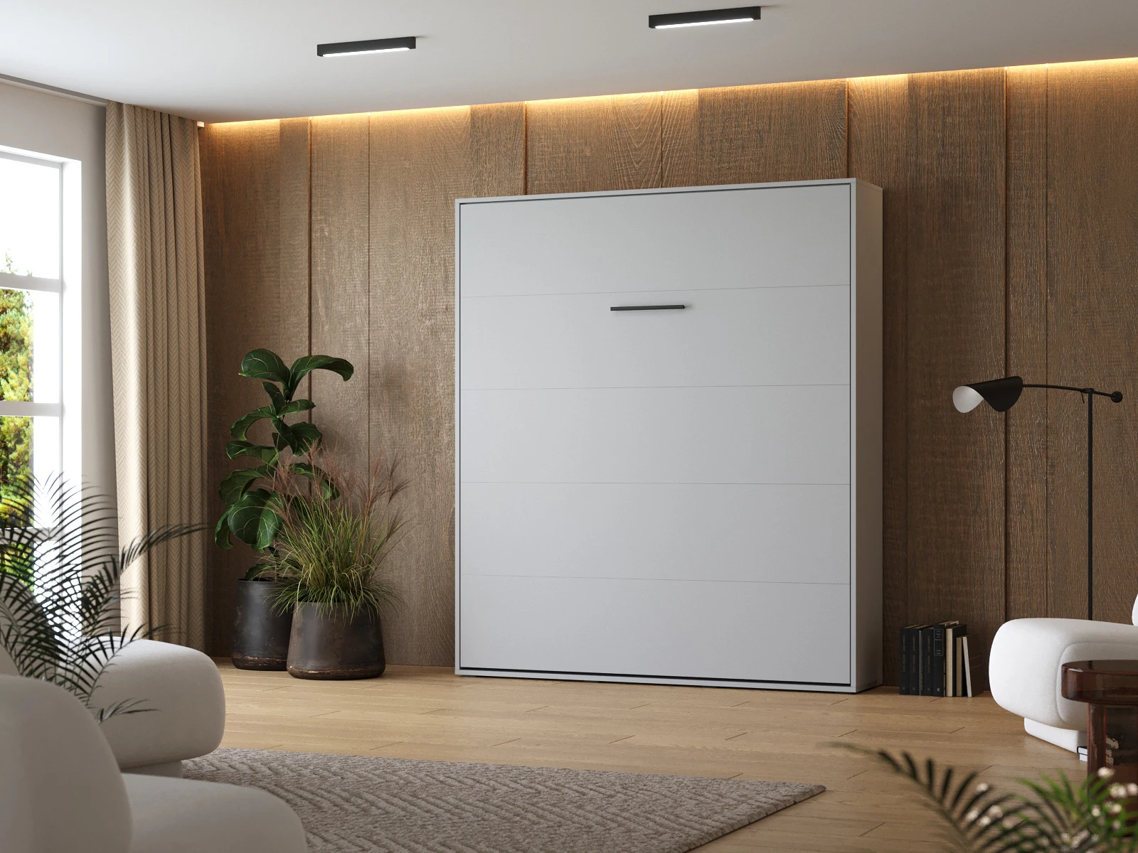 Murphy Bed 180x200 Vertical (M1) Pearl Gray picture 2