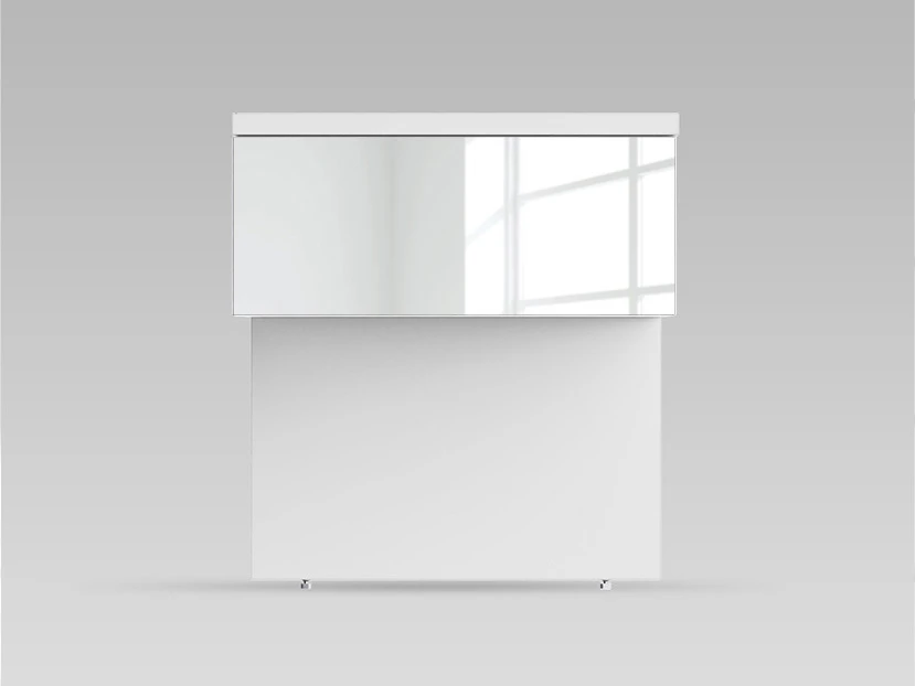 1 Bedside table White / Mirror