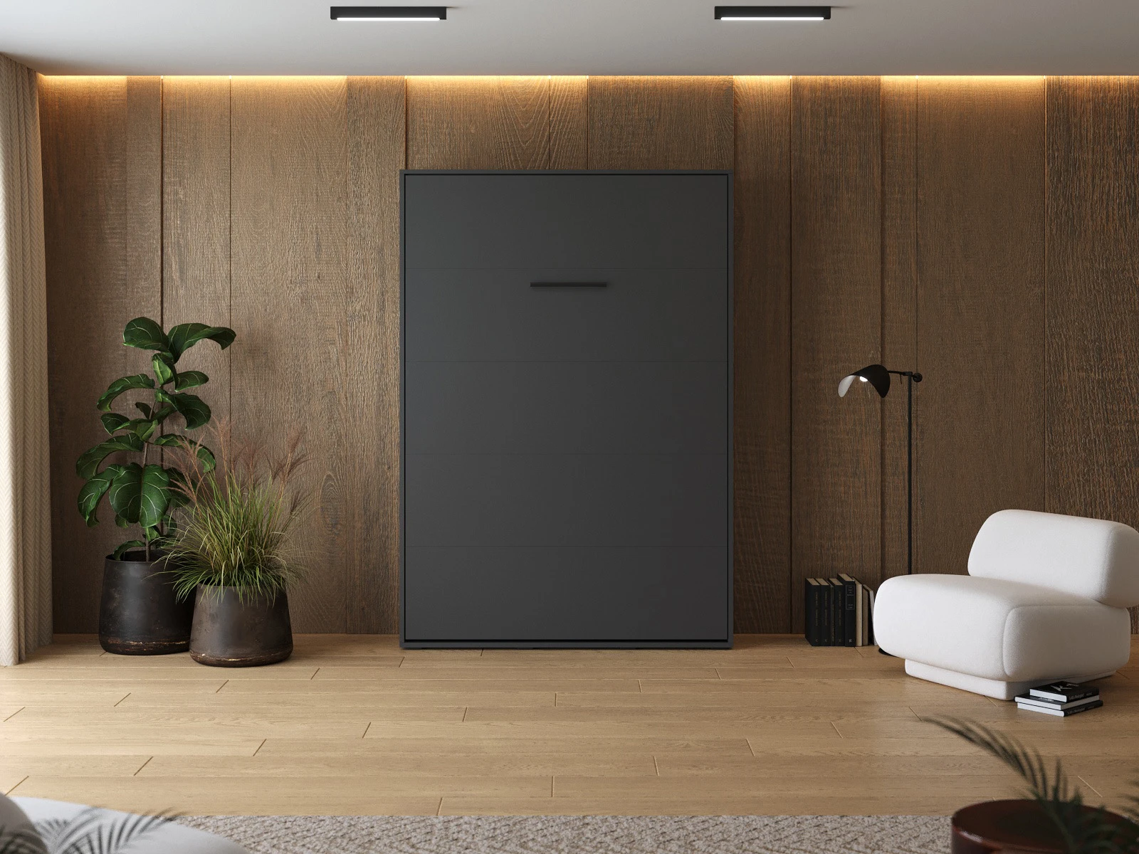 Murphy Bed 140x200 Vertical (M1 40cm depth) Anthracite picture 3