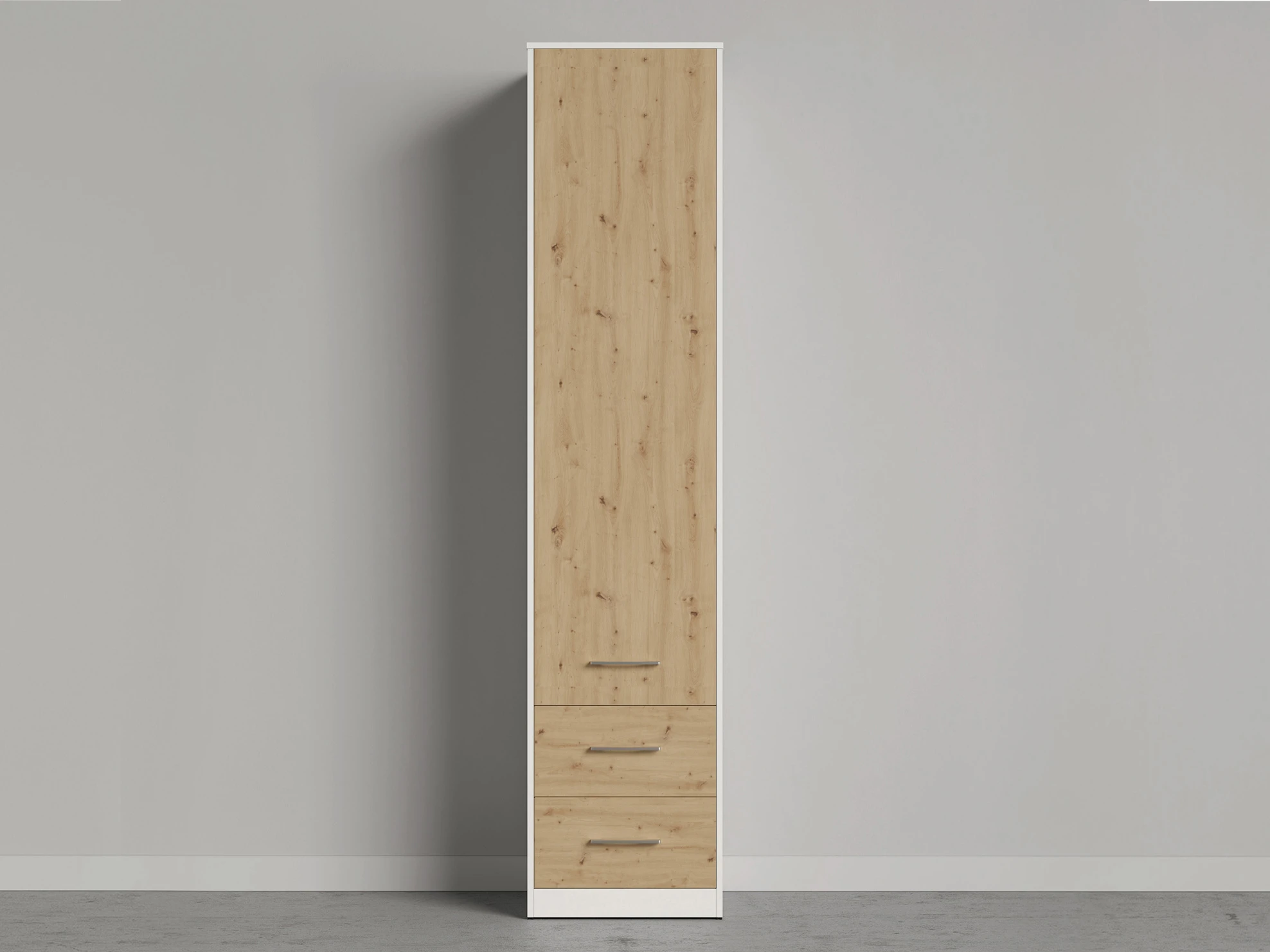 1 Cabinet 50 cm wide (Standard 45 cm depth) White / Wild Oak