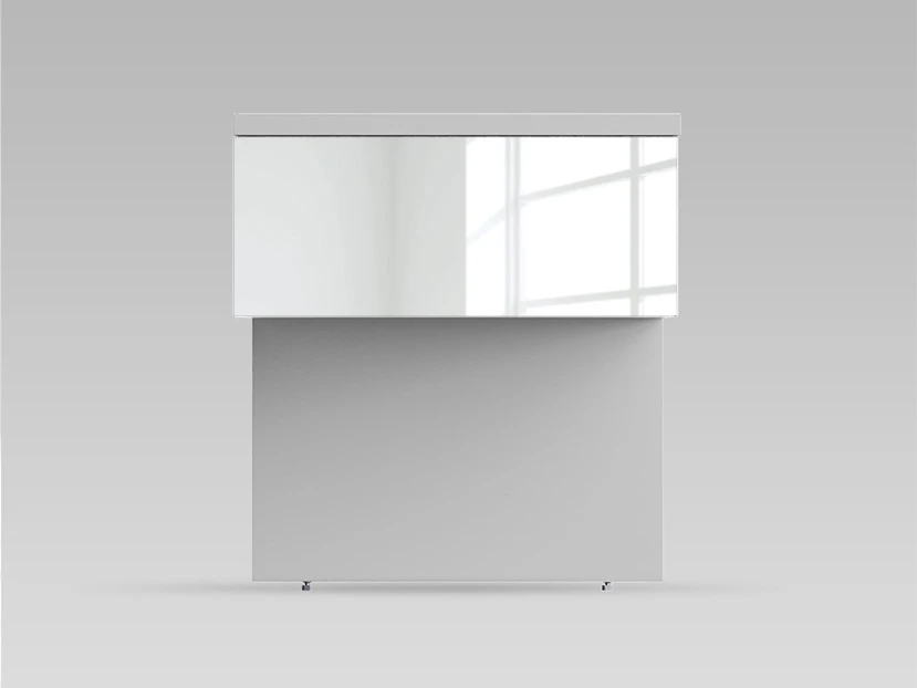 1 Bedside table Pearl gray / Mirror