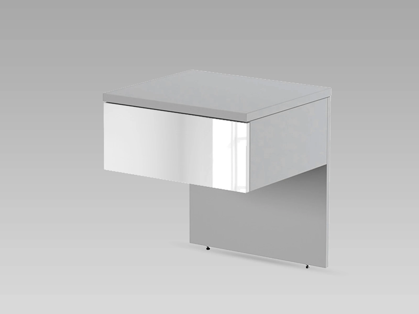 2 Bedside table Pearl gray / Mirror