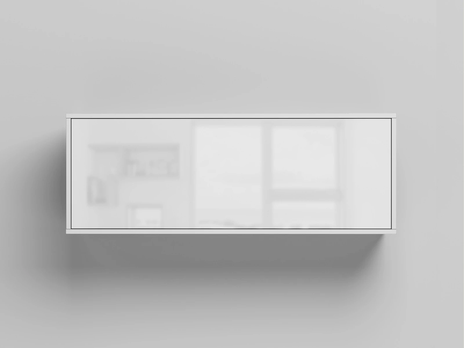 Wall cabinet - One door White/White Gloss picture 1