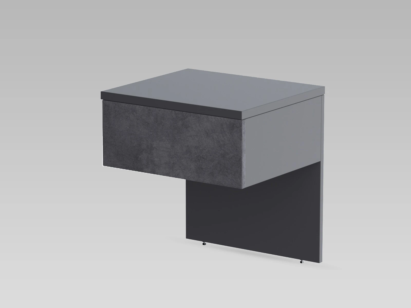 Bedside table (40cm depth) Anthracite / Anthracite Stoff picture 2